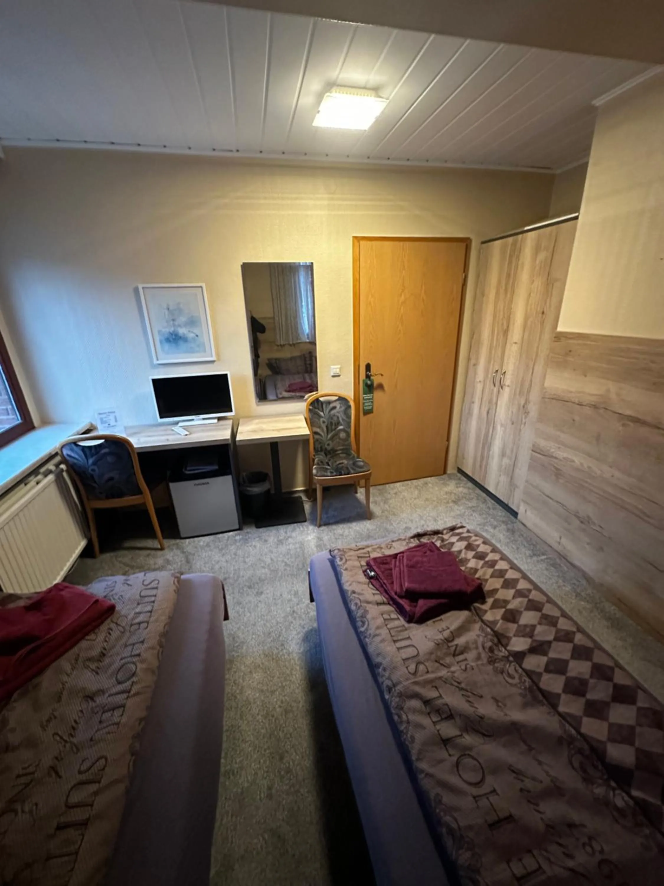 Bed in Hotel Pension Pamina