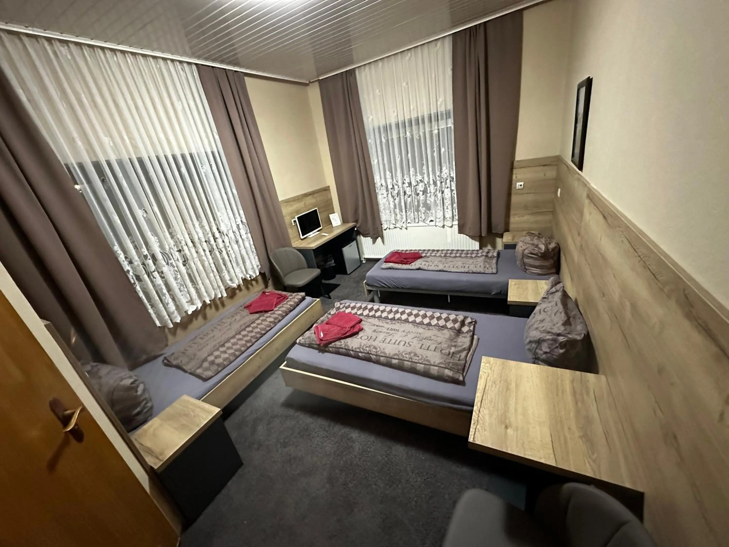 Bed in Hotel Pension Pamina