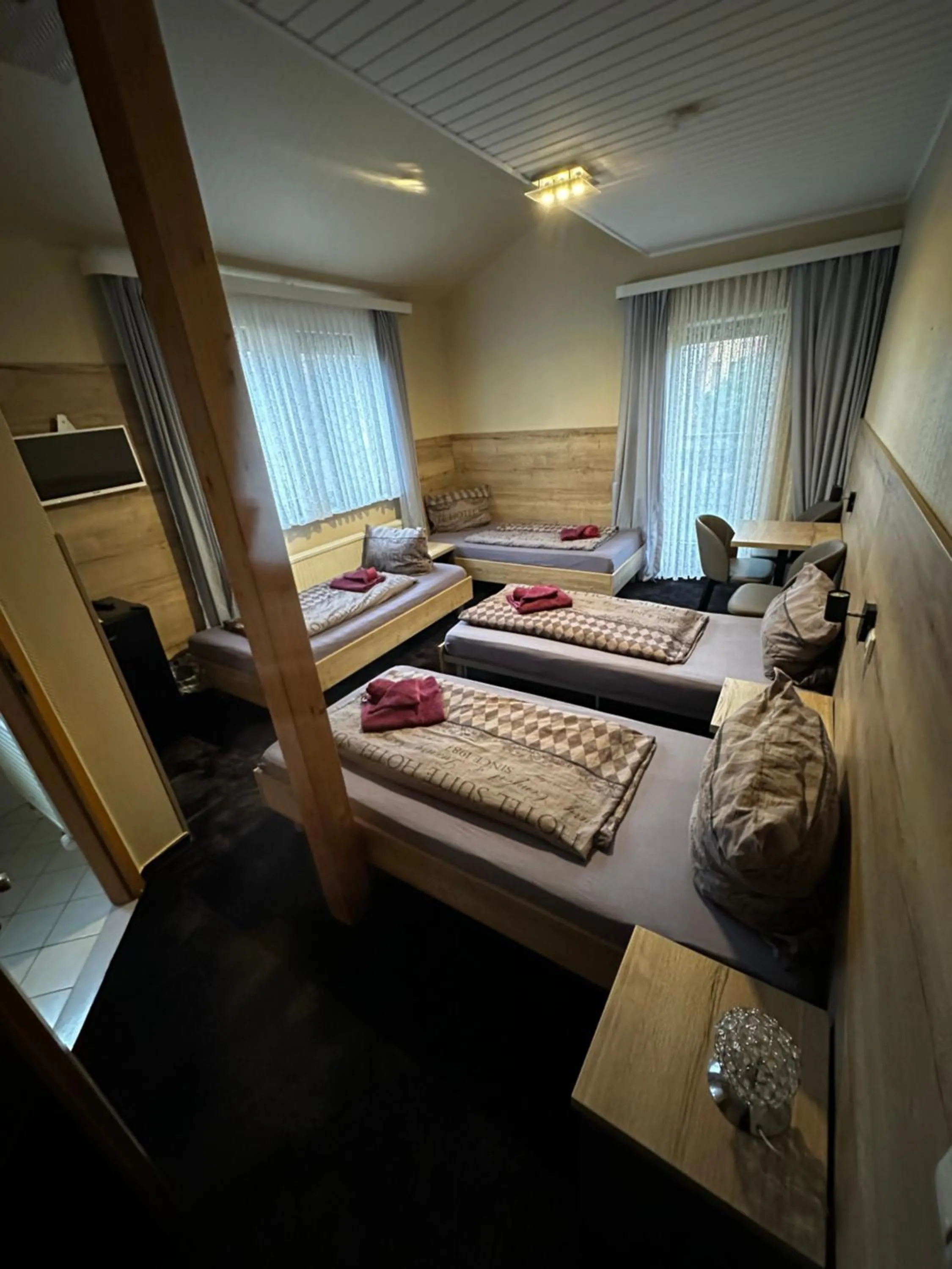 Bed in Hotel Pension Pamina