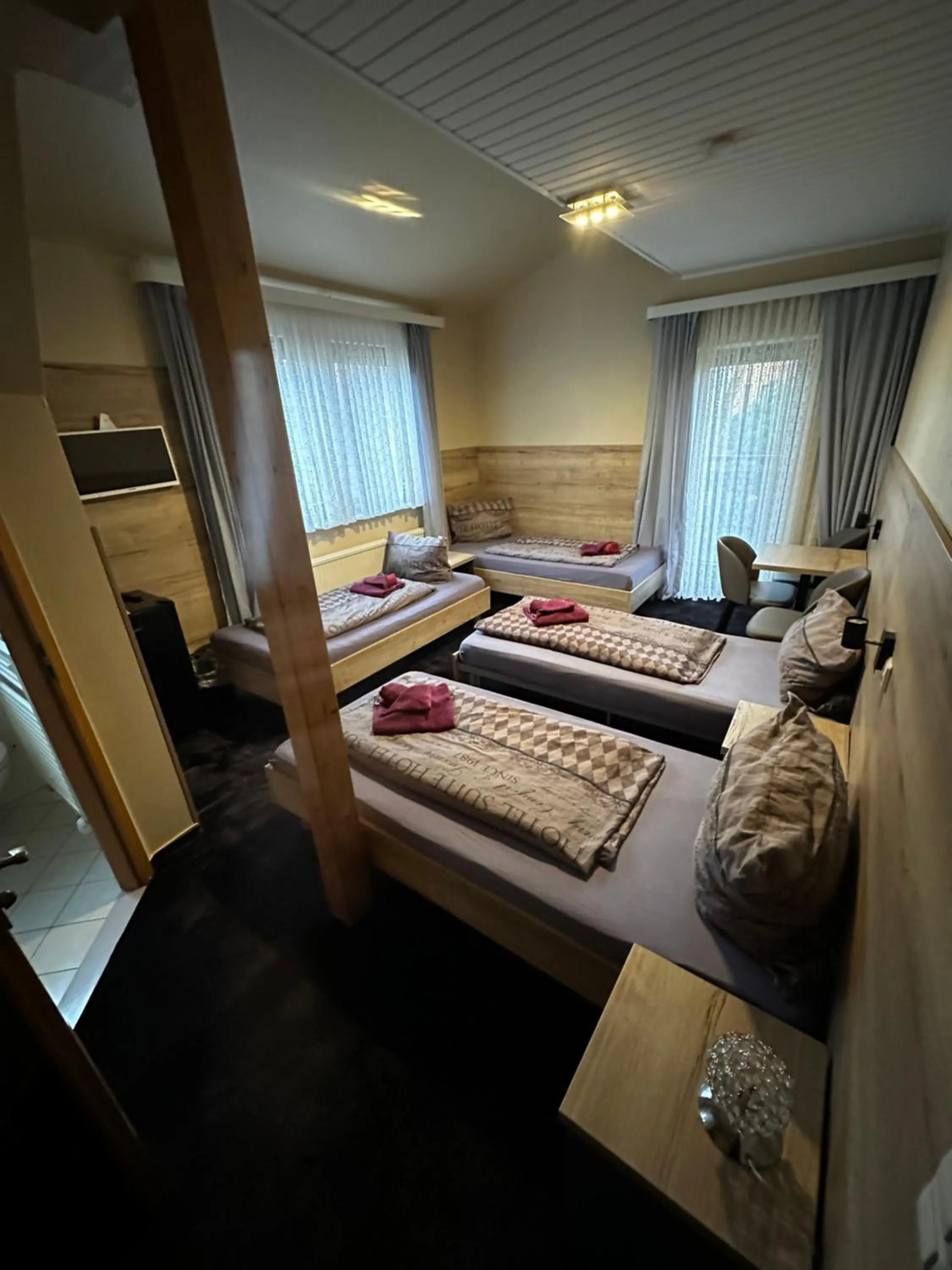 Bed in Hotel Pension Pamina