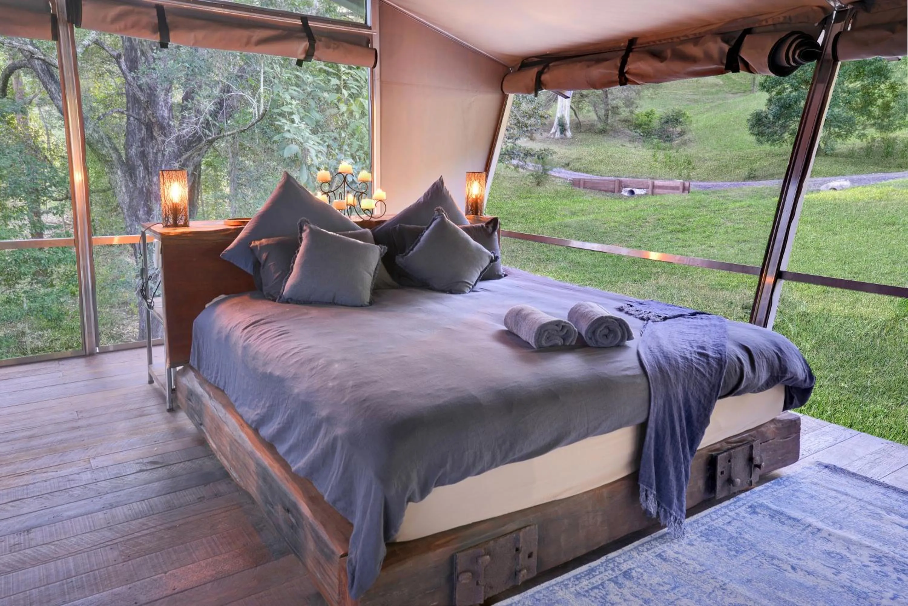 Bed in Starry Nights Luxury Camping