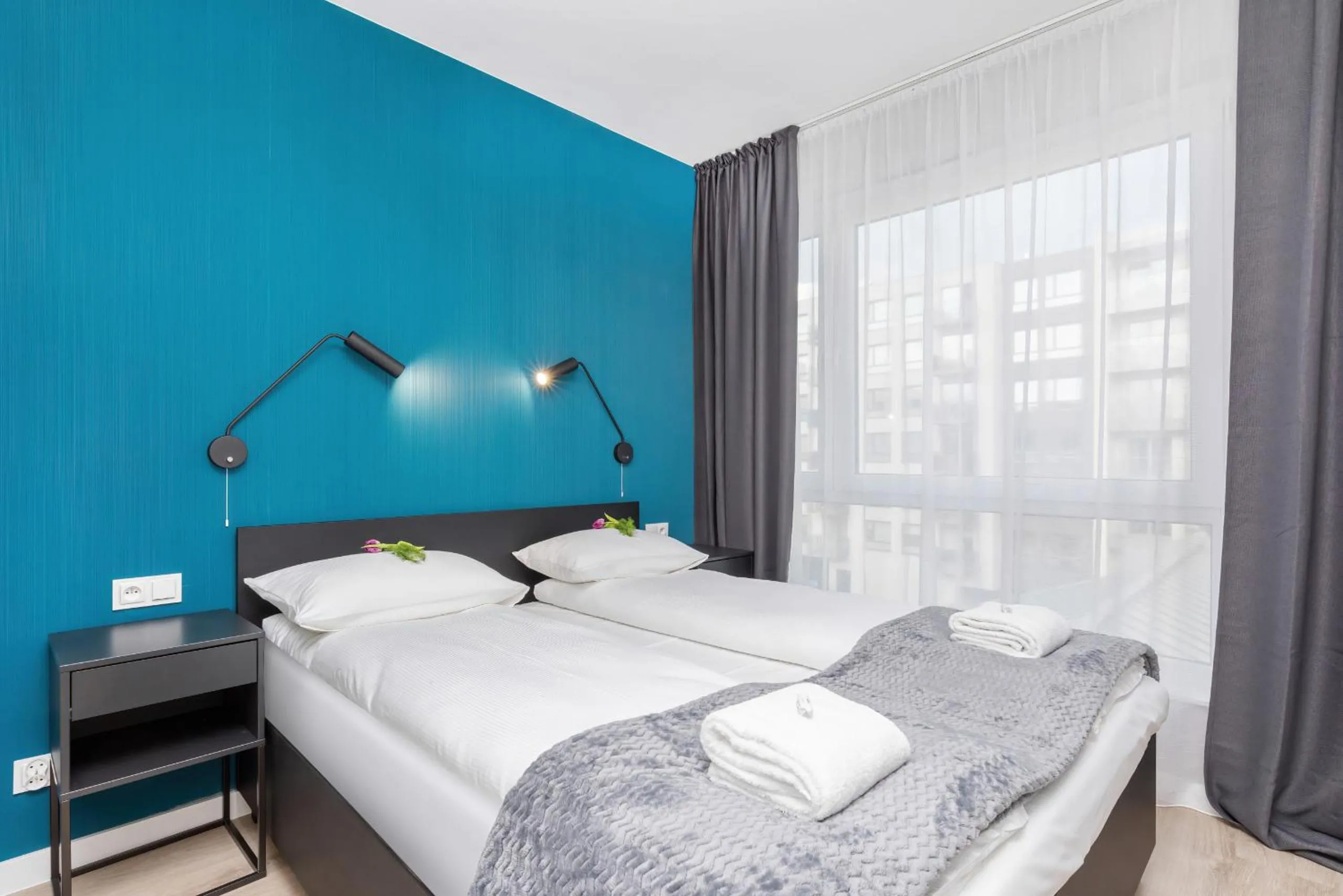 Bedroom, Bed in Modern City Center Apartments by Noclegi Renters