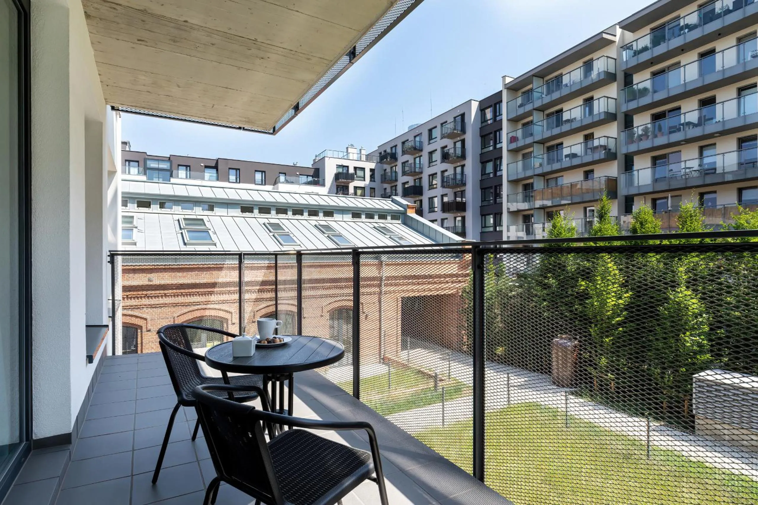 Balcony/Terrace in Modern City Center Apartments by Noclegi Renters
