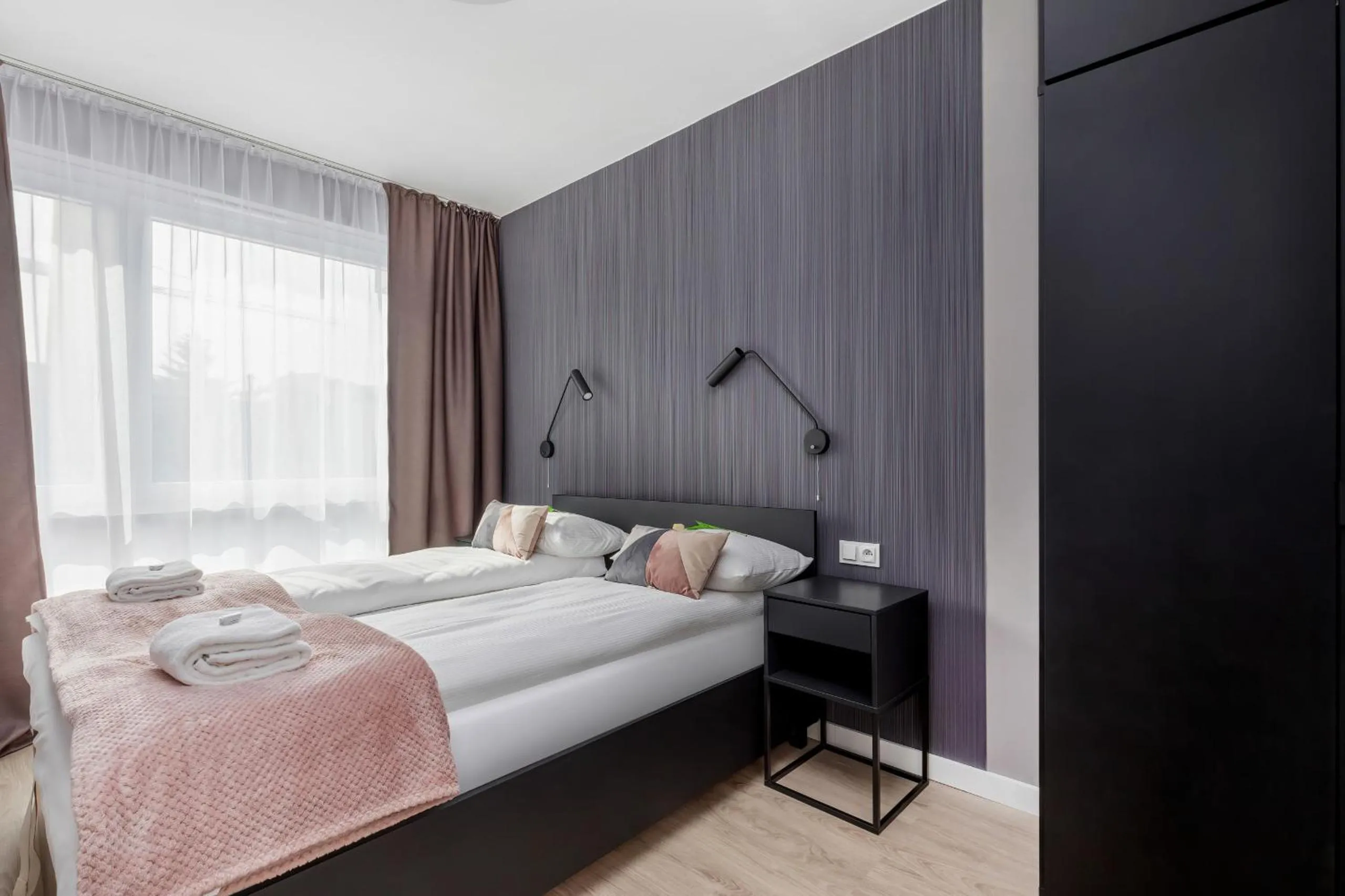 Bedroom, Bed in Modern City Center Apartments by Noclegi Renters