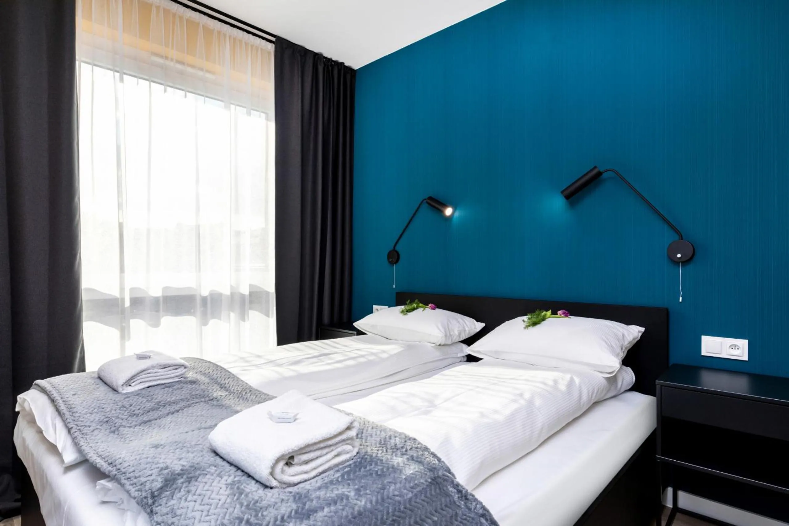Bedroom, Bed in Modern City Center Apartments by Noclegi Renters