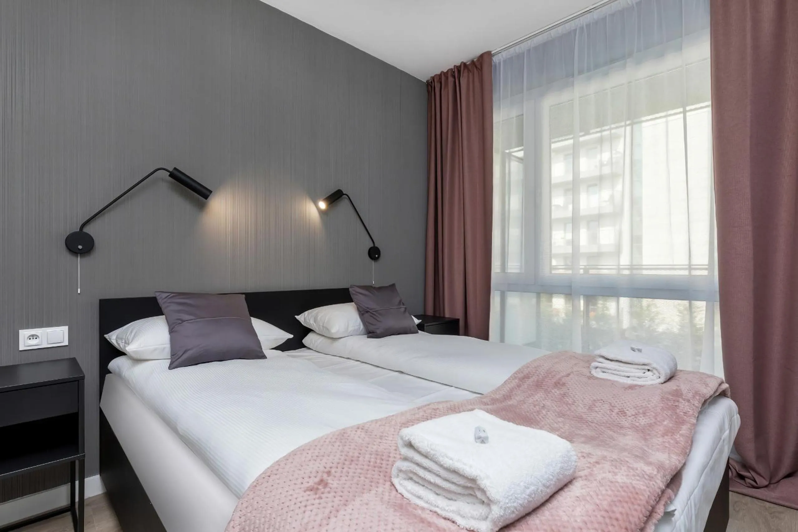 Bedroom, Bed in Modern City Center Apartments by Noclegi Renters