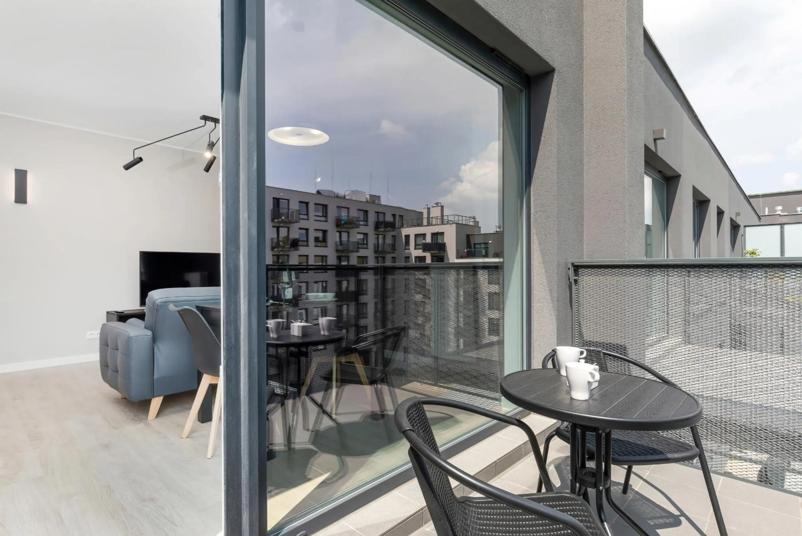 Balcony/Terrace in Modern City Center Apartments by Noclegi Renters
