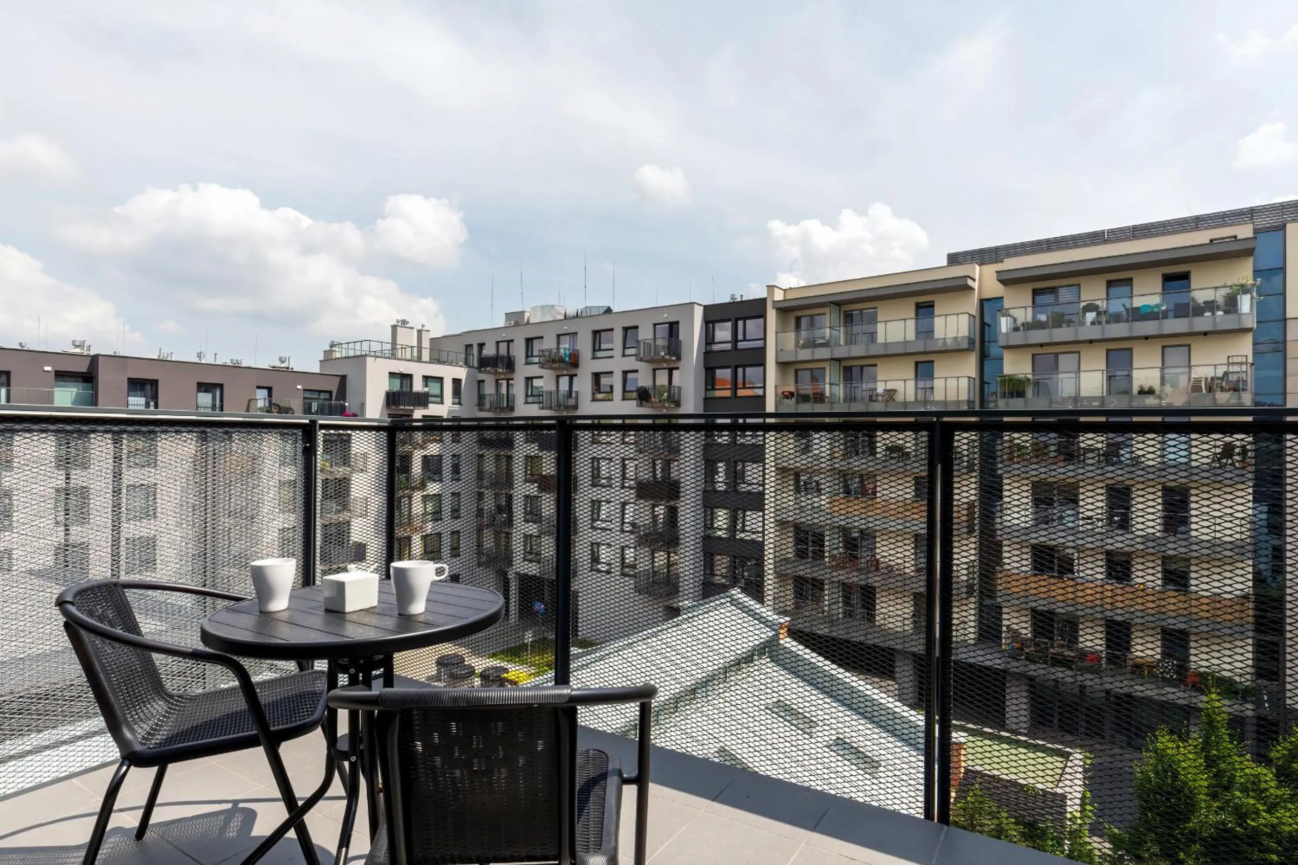 Balcony/Terrace in Modern City Center Apartments by Noclegi Renters