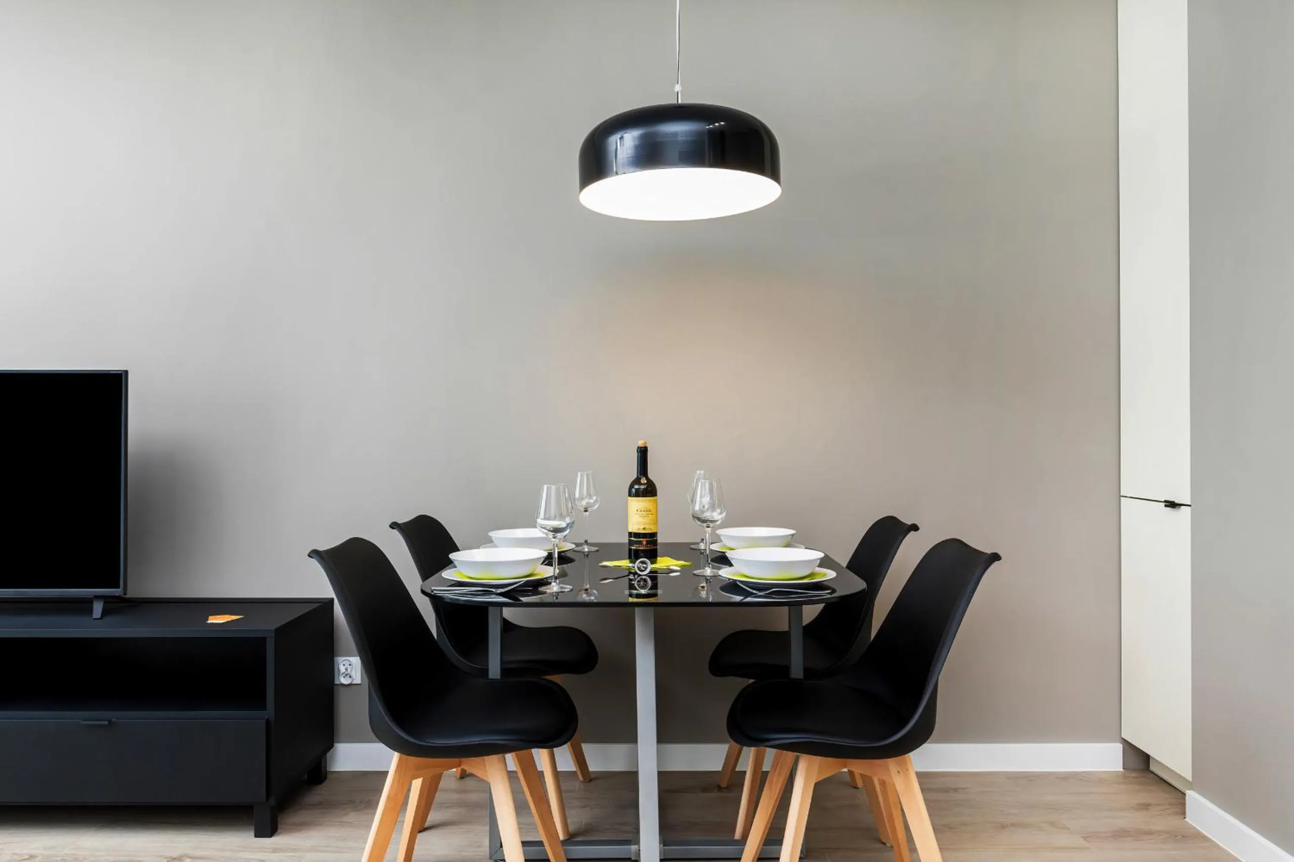 Kitchen or kitchenette in Modern City Center Apartments by Noclegi Renters