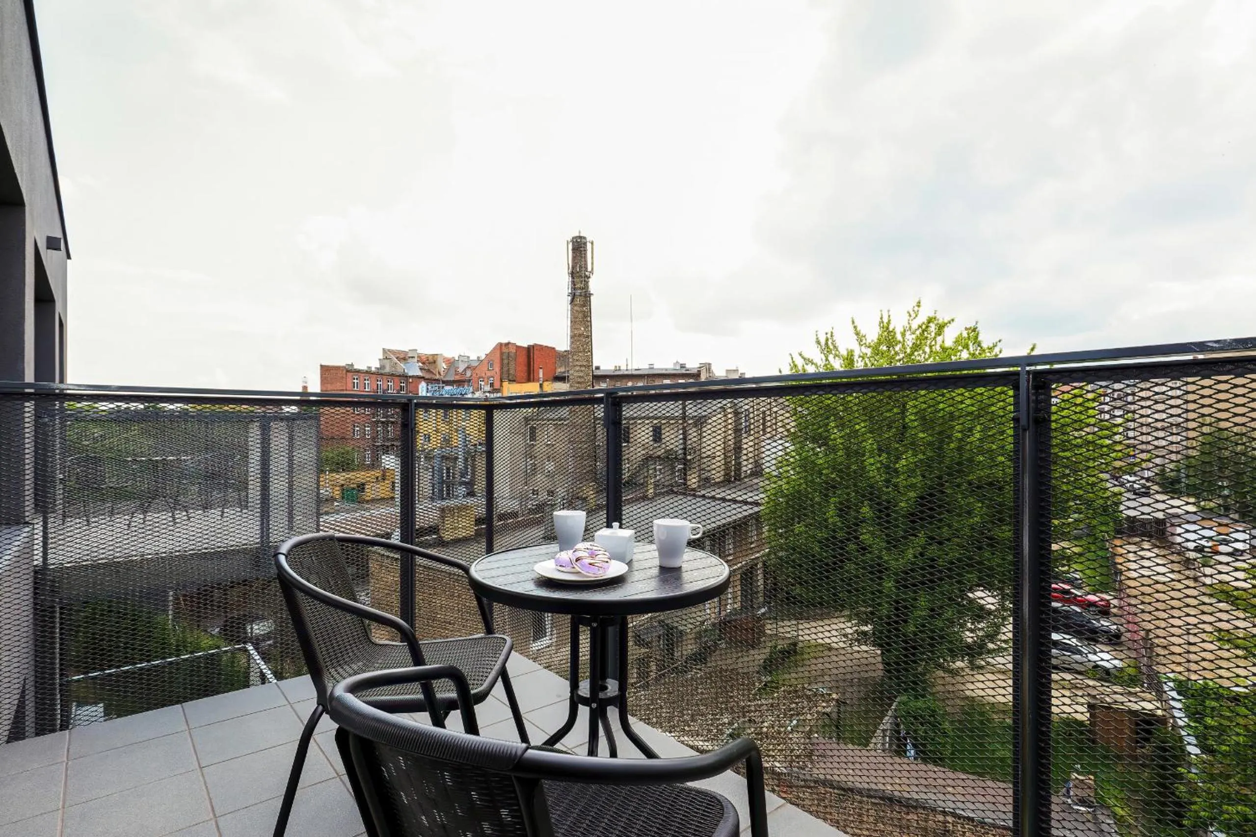 Balcony/Terrace in Modern City Center Apartments by Noclegi Renters