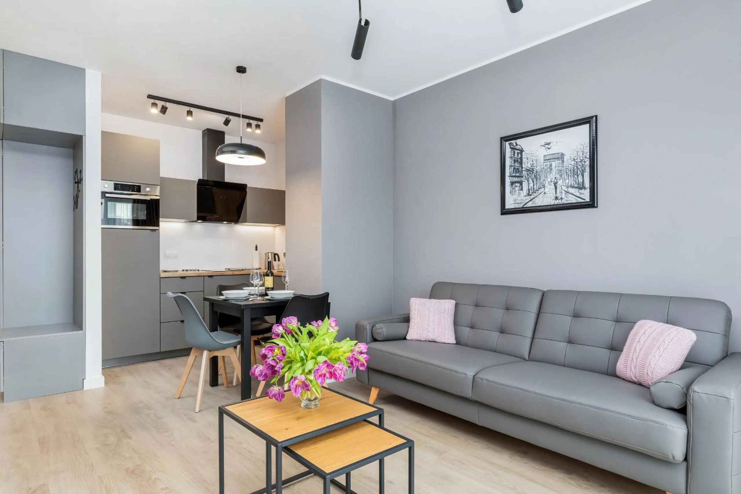 Living room in Modern City Center Apartments by Noclegi Renters