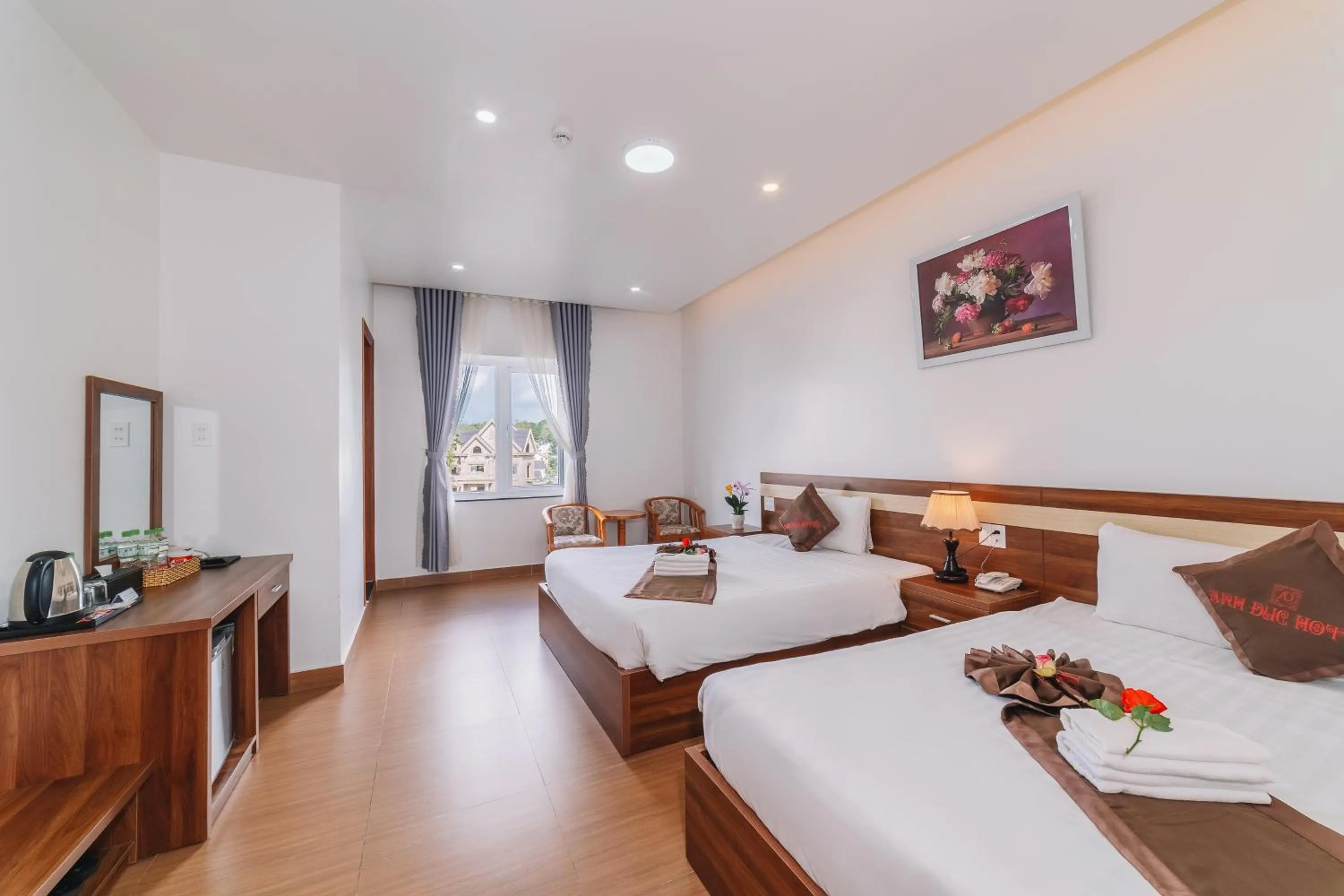 Bed in Anh Duc Hotel Da Lat