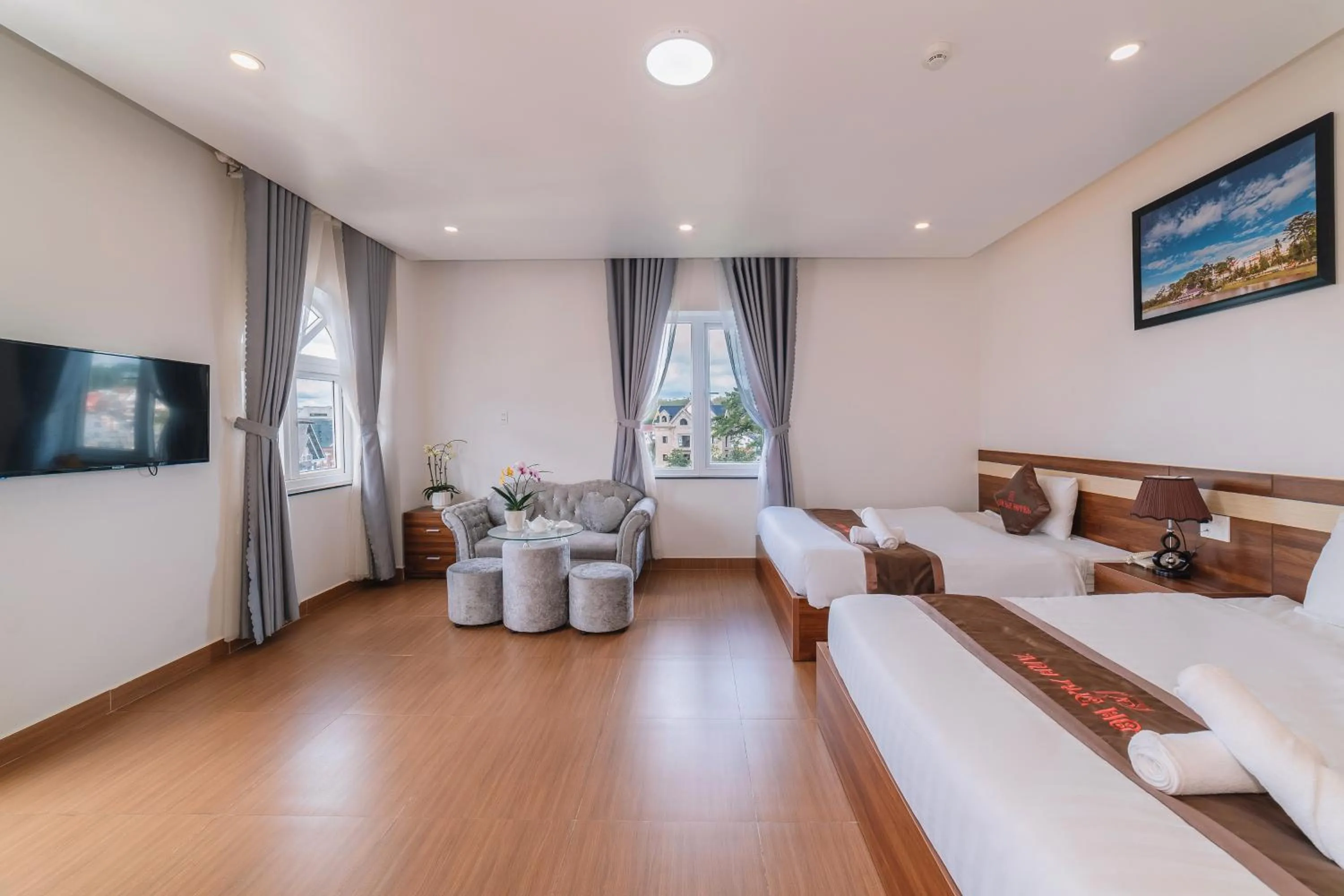 Bed in Anh Duc Hotel Da Lat