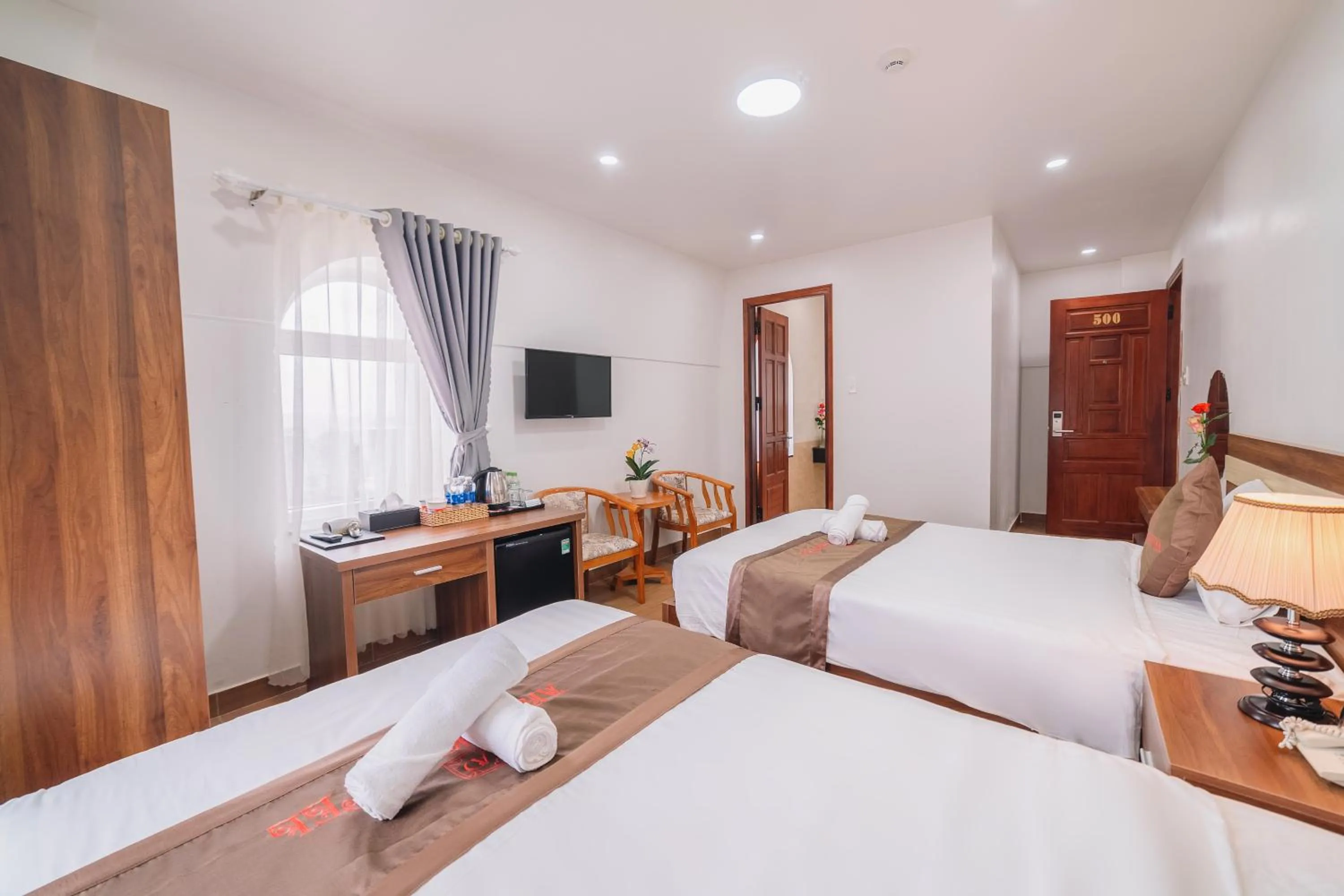 Bed in Anh Duc Hotel Da Lat