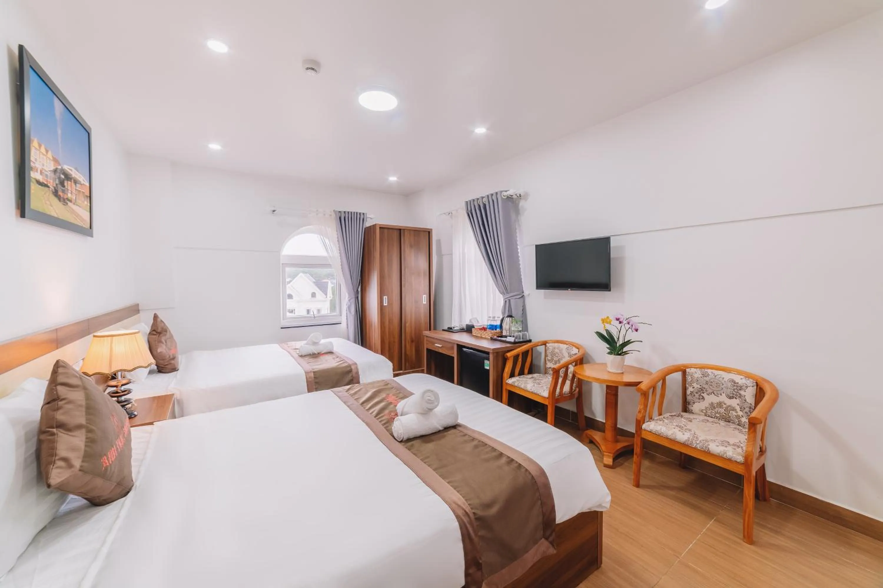 Bed in Anh Duc Hotel Da Lat