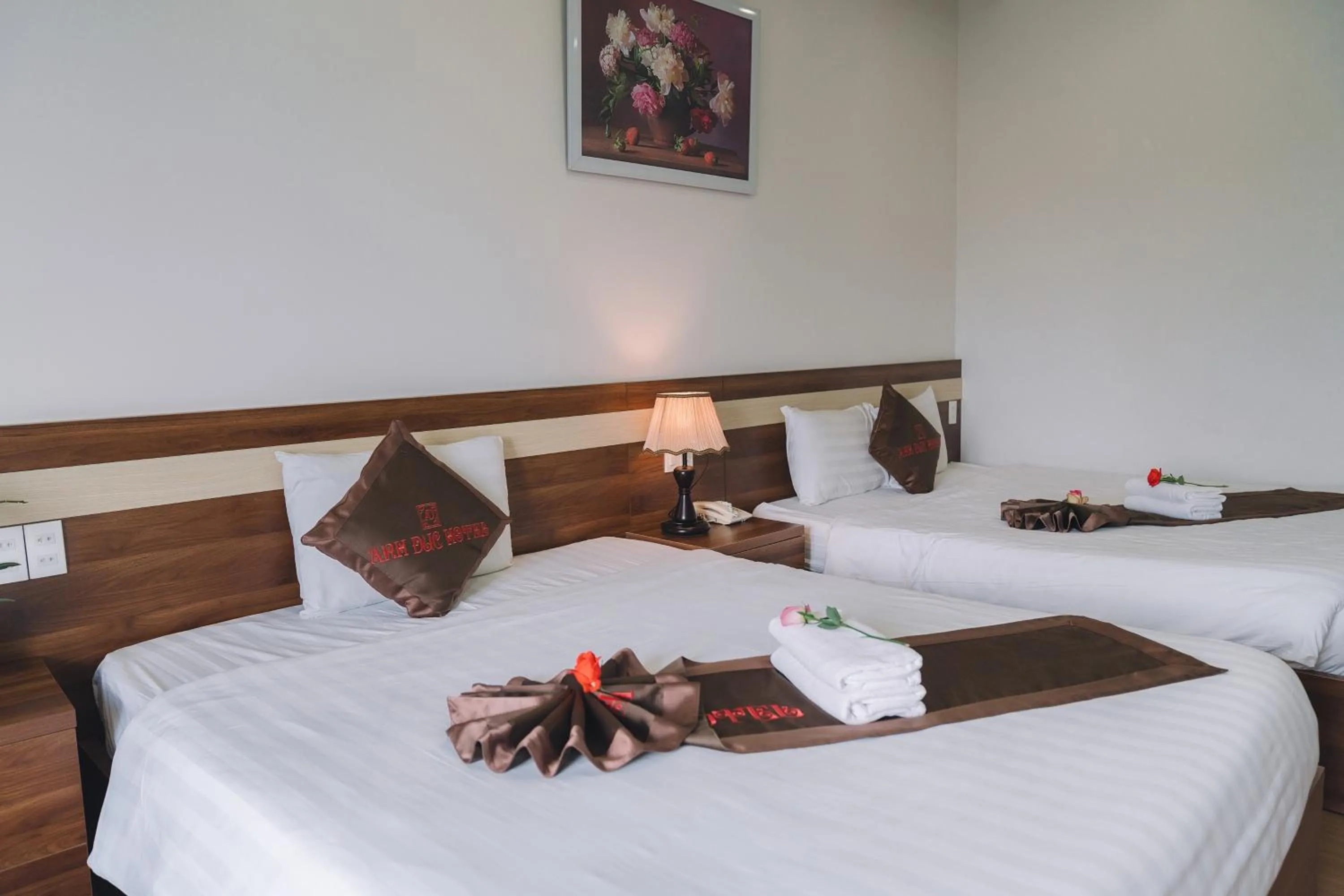 Bed in Anh Duc Hotel Da Lat