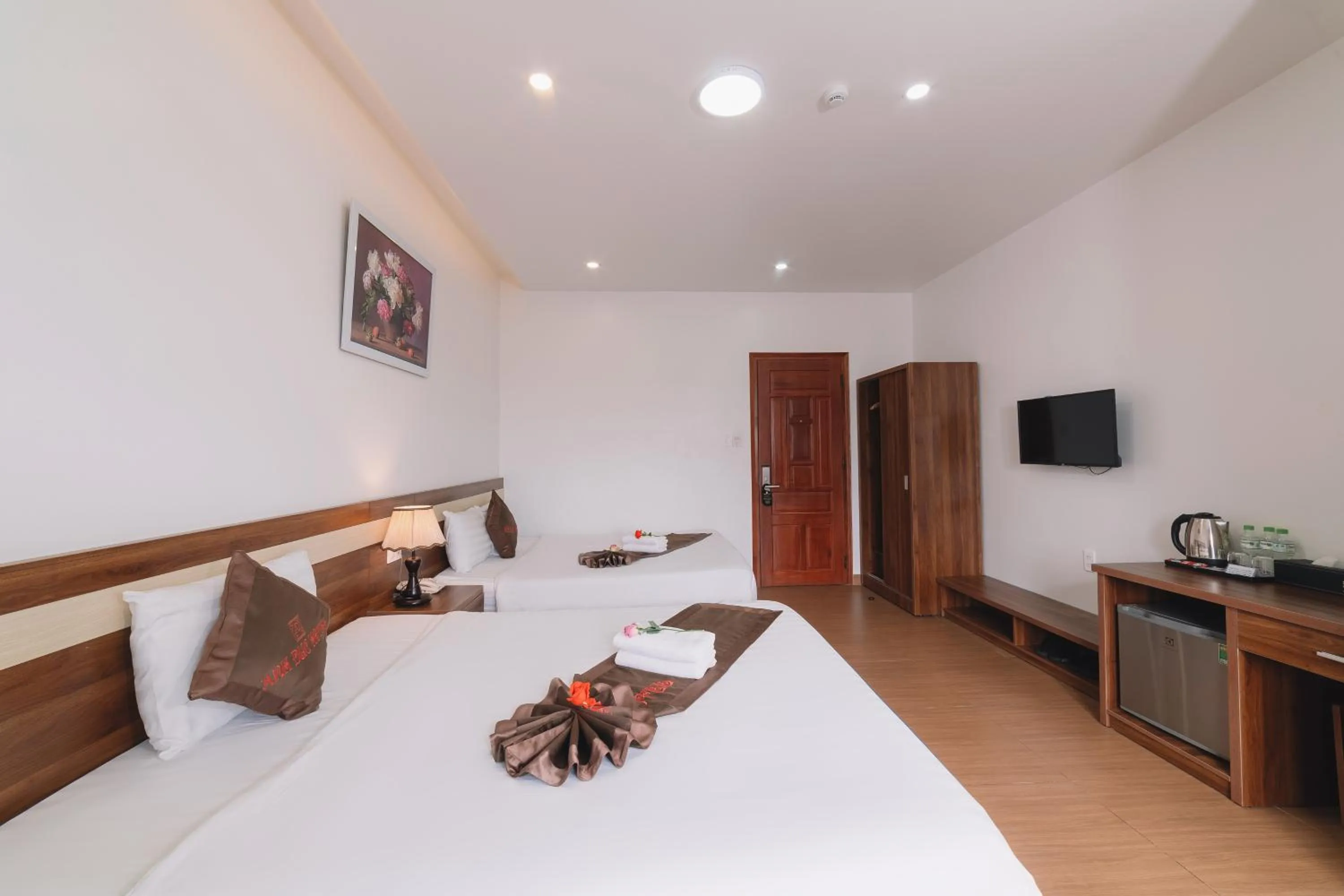 Bed in Anh Duc Hotel Da Lat