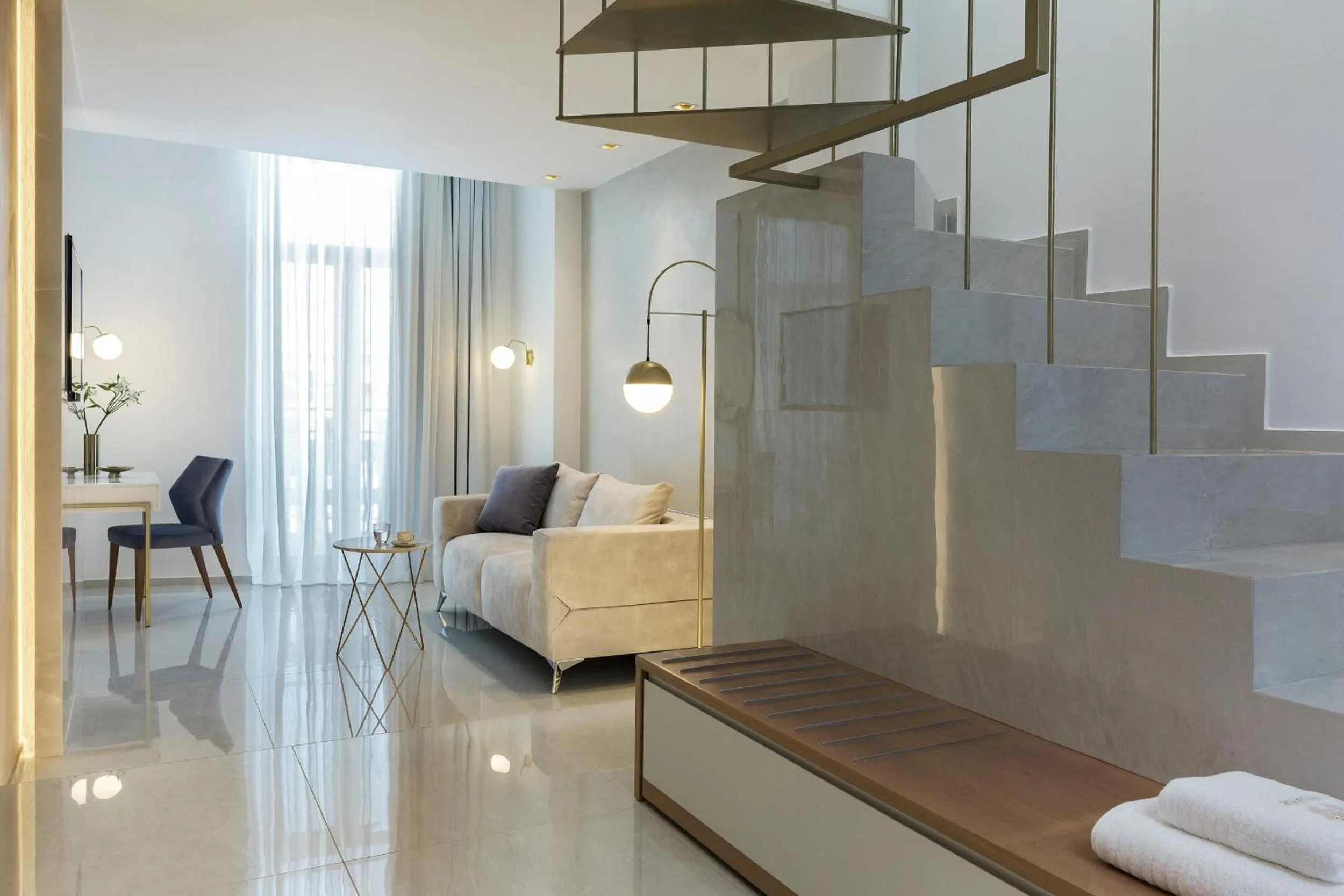 Living room, Bed in Mirabile Luxury Suites