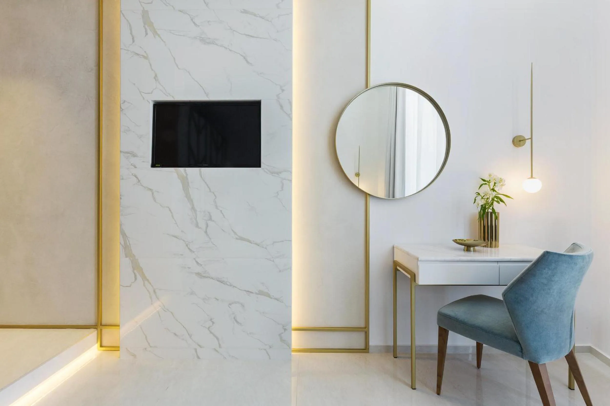 Living room in Mirabile Luxury Suites