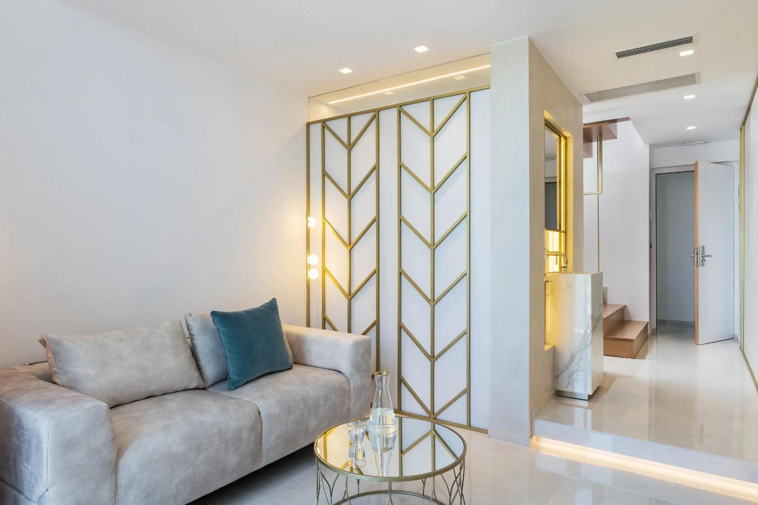 Living room in Mirabile Luxury Suites