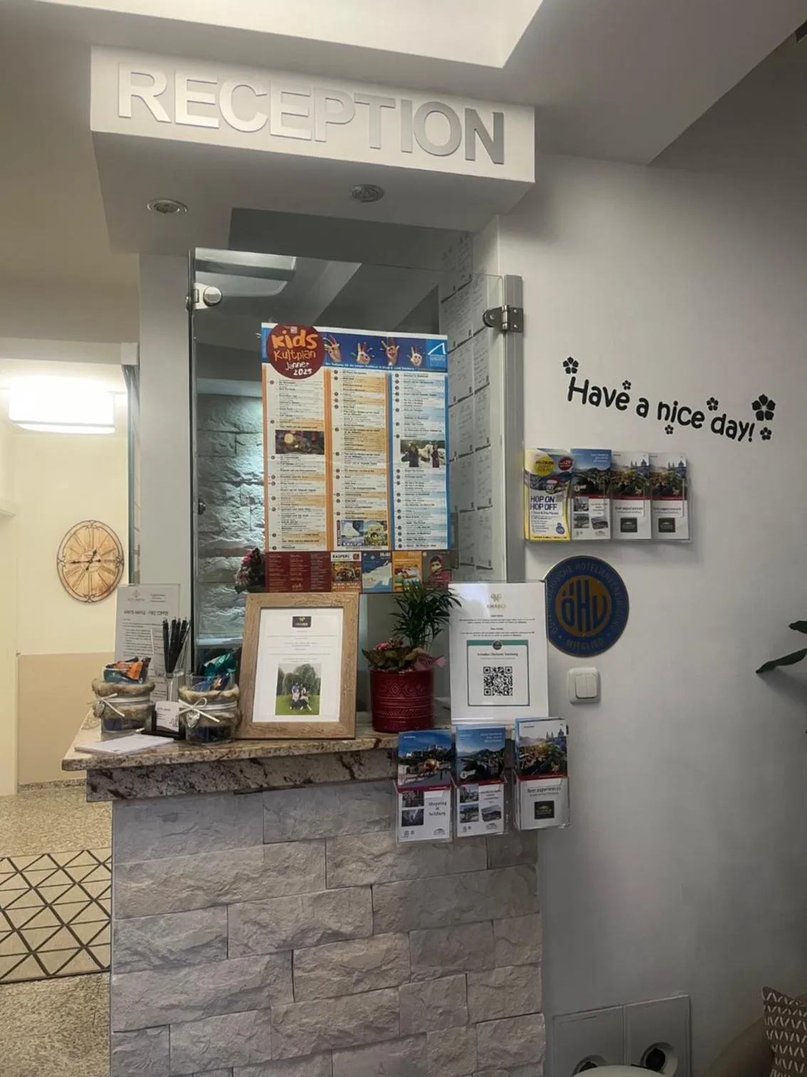 Lobby or reception in AMADEA - Cityhotel Salzburg