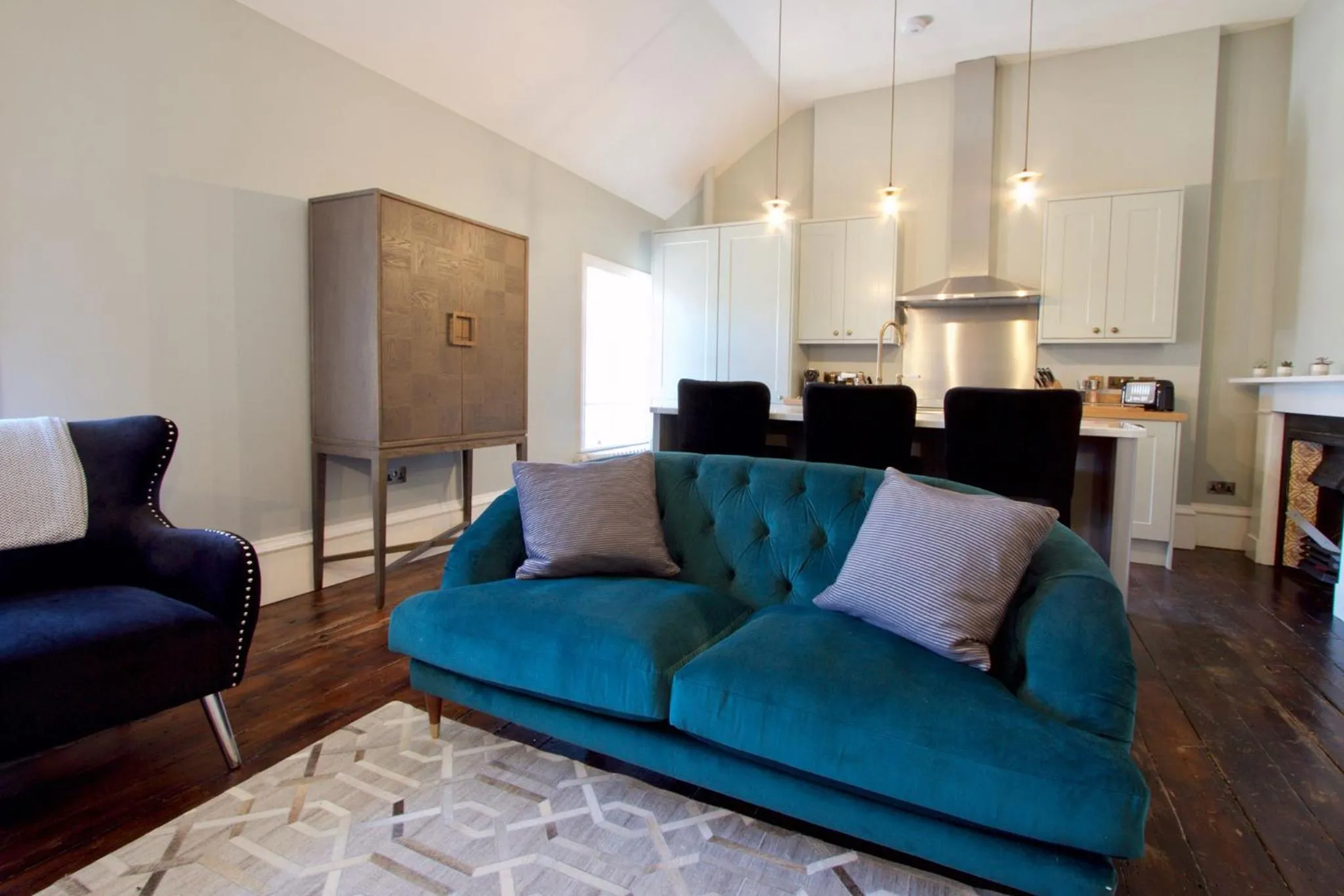 Living room in Old Bank Apartments