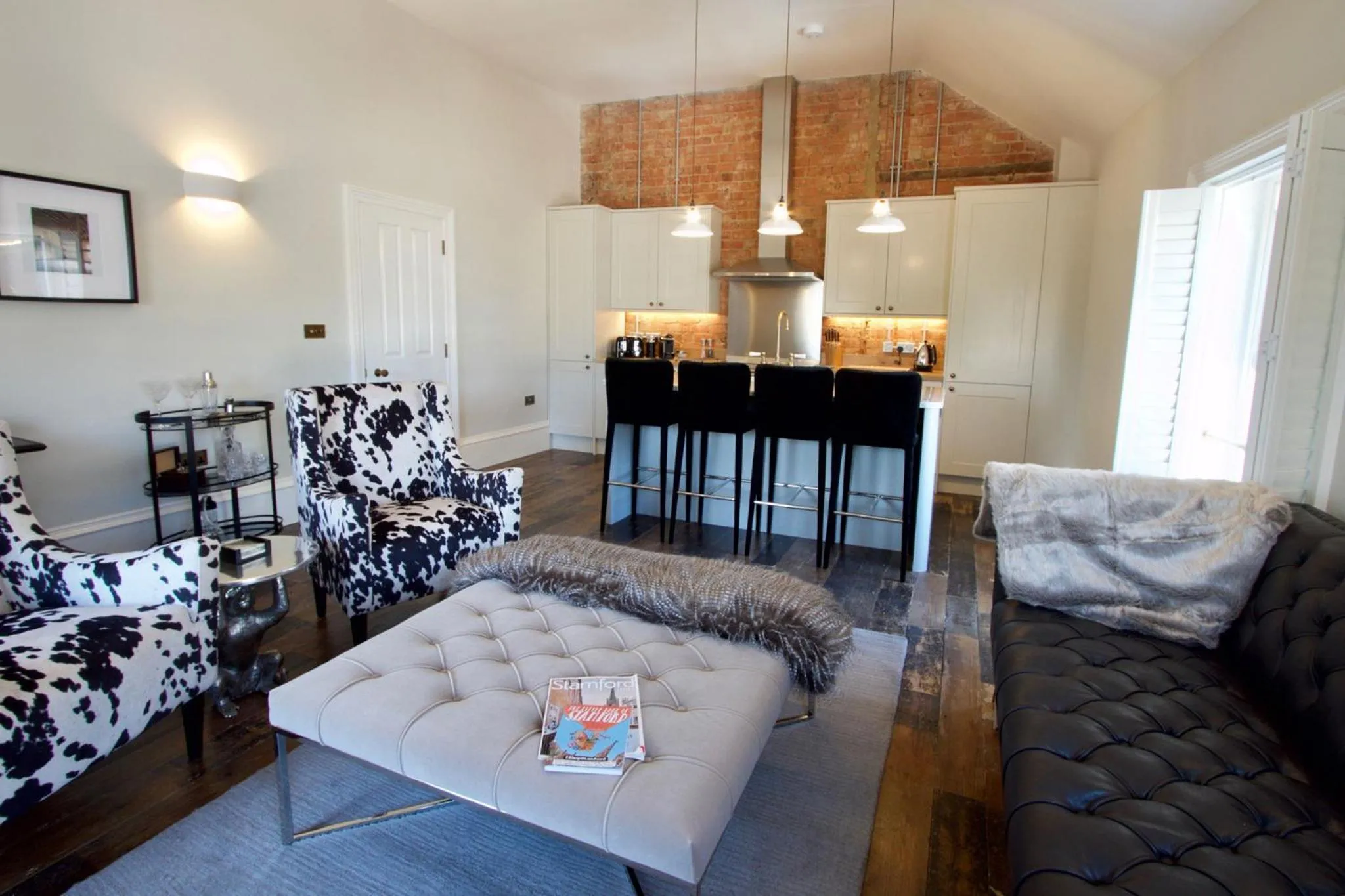 Living room in Old Bank Apartments