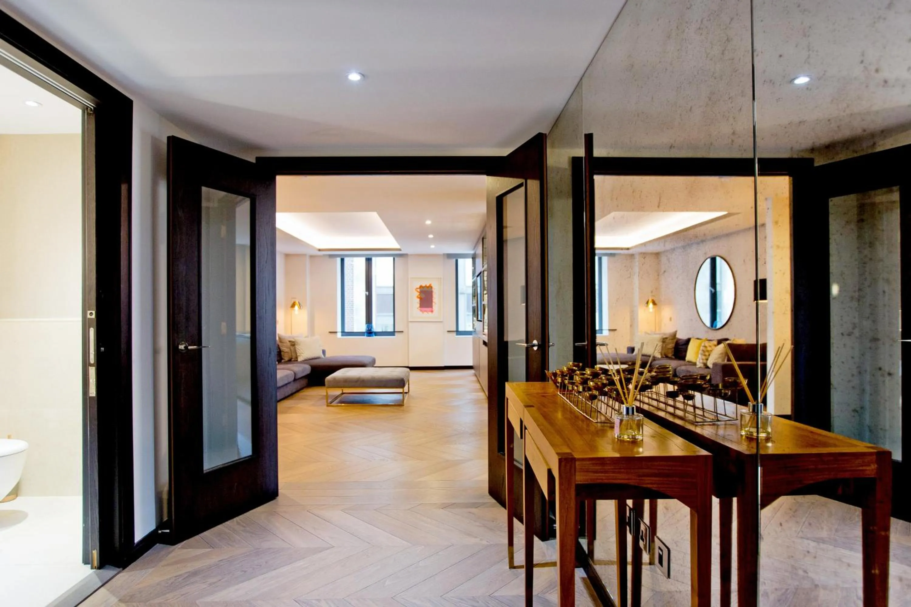 Living room, Bed in 37GS Residences