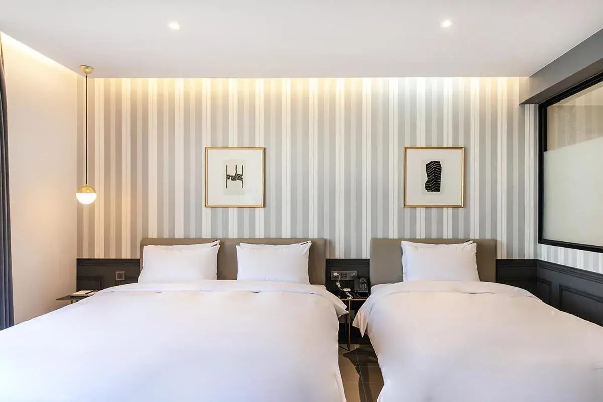 Bed in Brown Dot Hotel Ulsan Jangsaengpo Bed in Brown Dot Hotel Ulsan Jangsaengpo