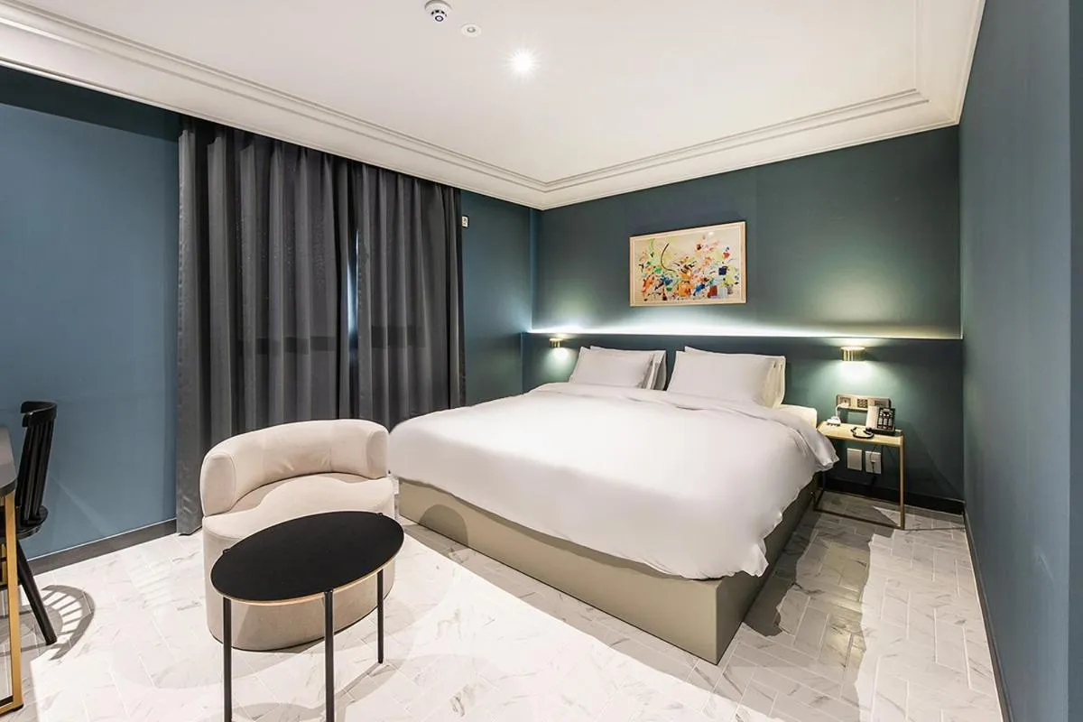 Bed in Brown Dot Hotel Ulsan Jangsaengpo