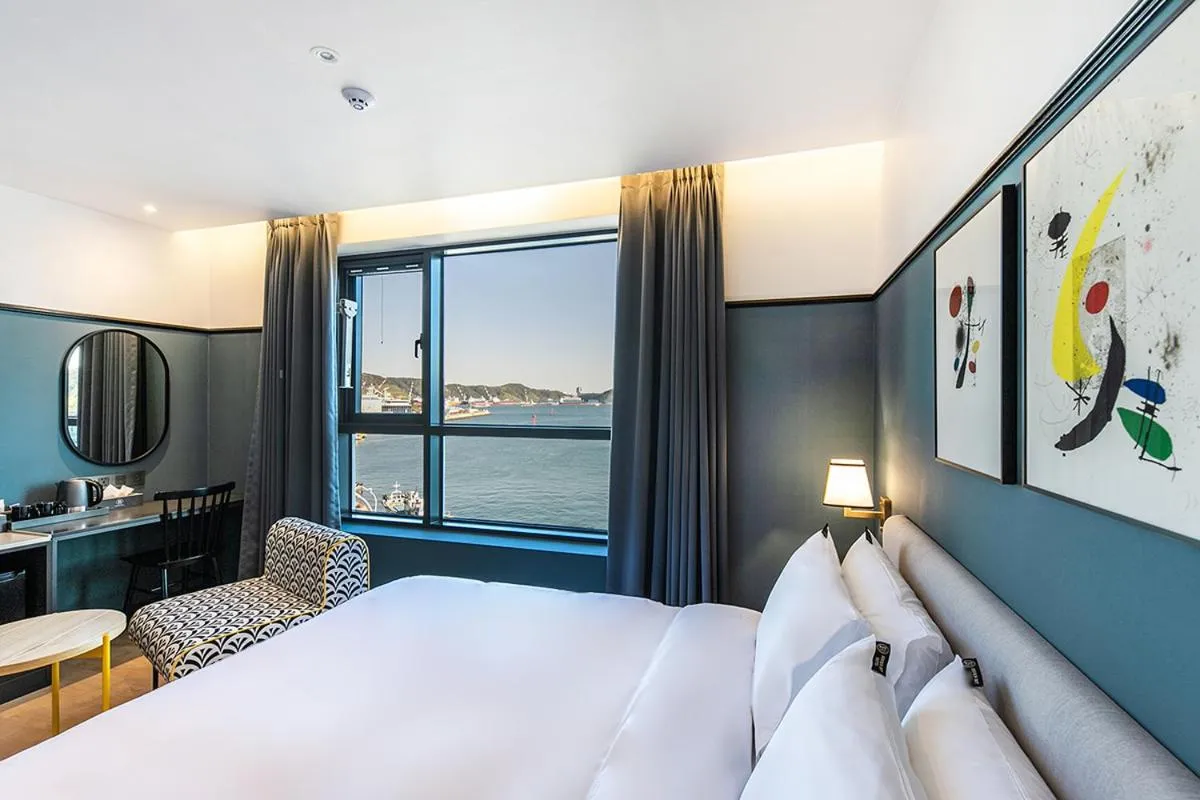 Bed in Brown Dot Hotel Ulsan Jangsaengpo