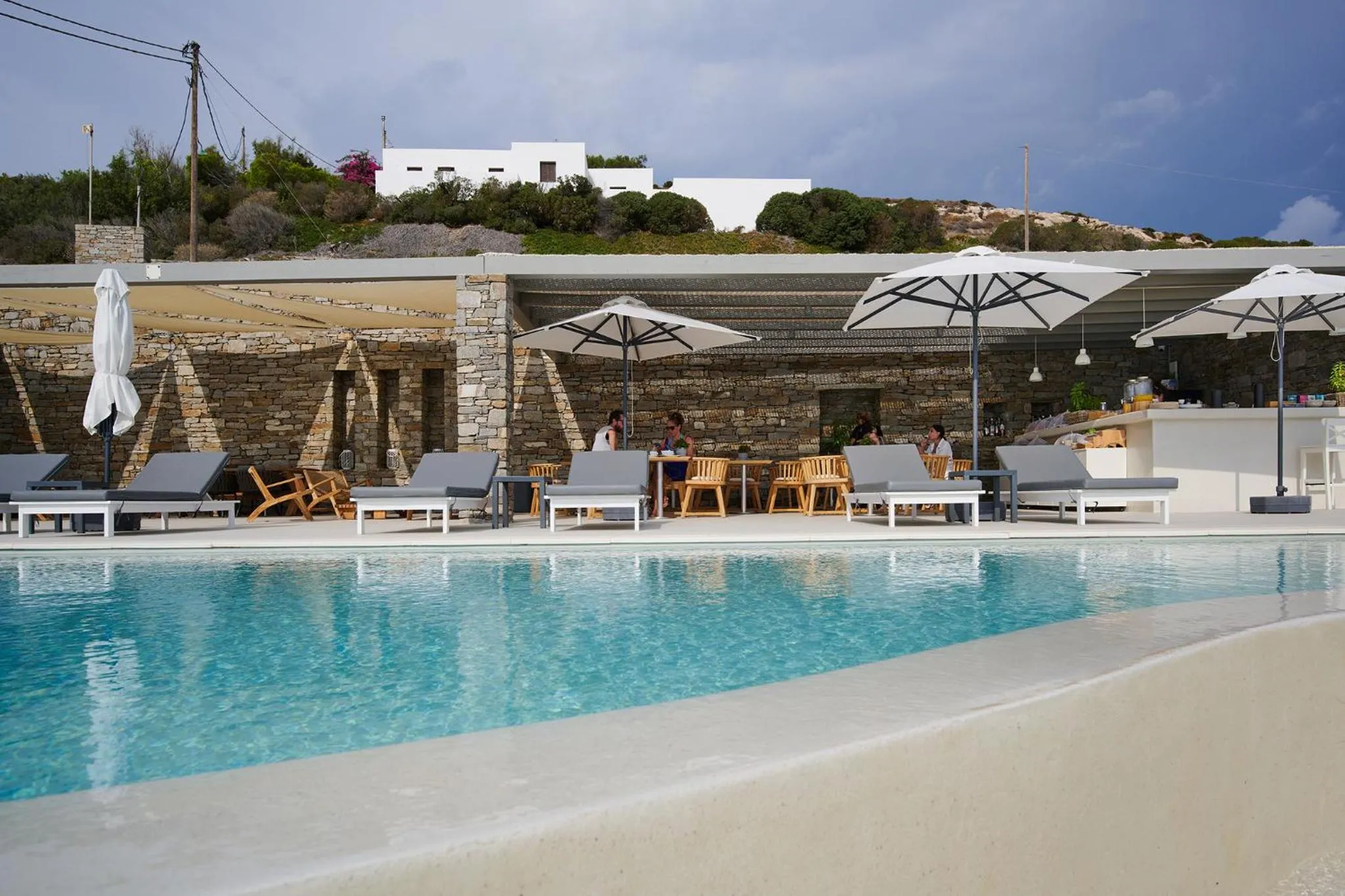 Swimming pool in Kymo Luxury Suites Paros