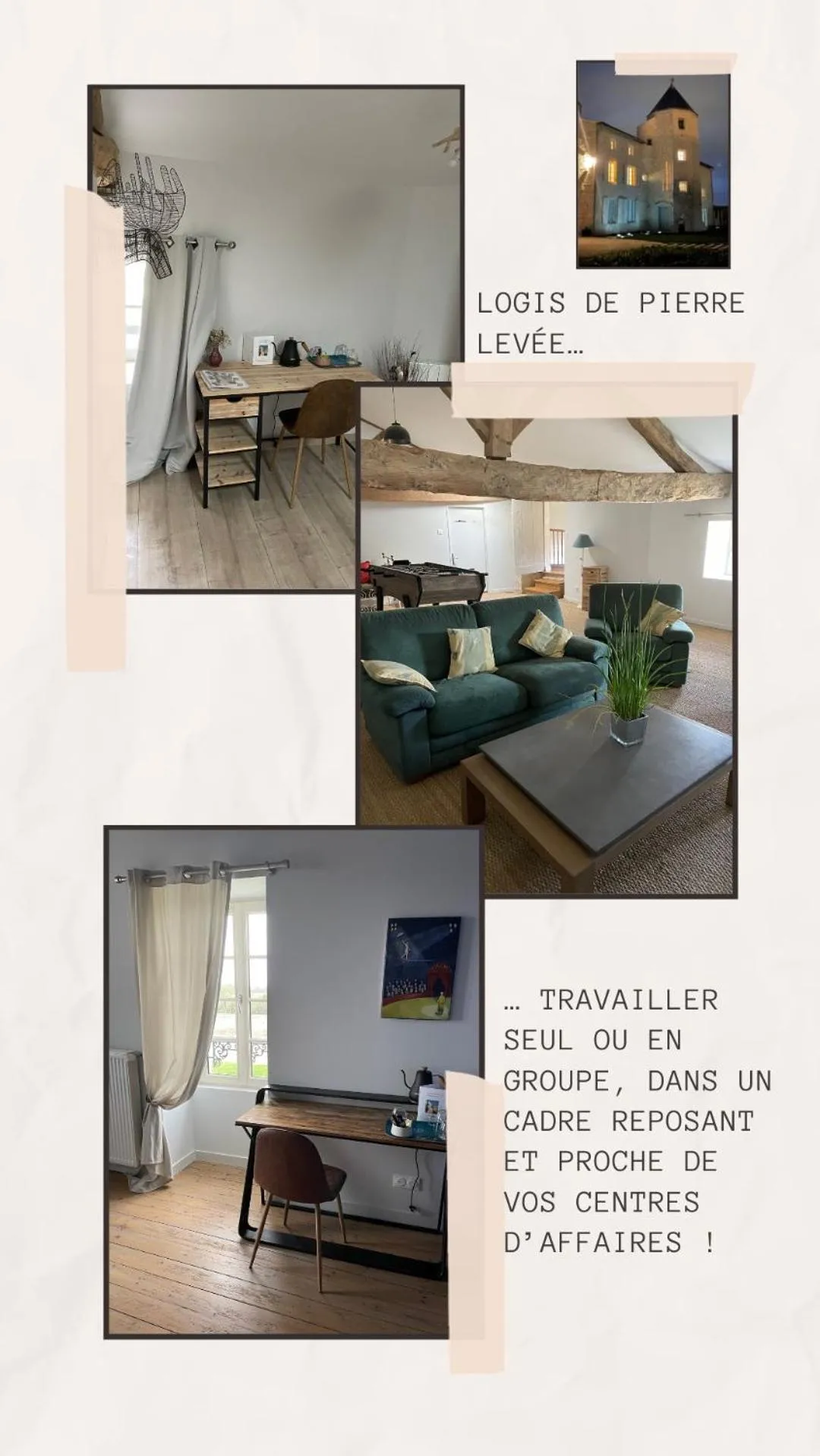 Seating area in Logis de Pierre Levée