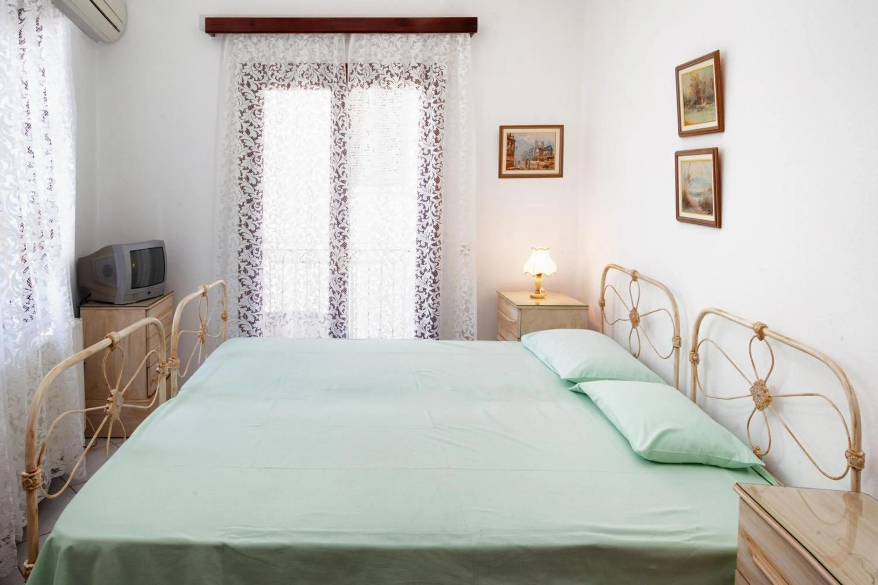 Bed in Afissos Seaside Cottage