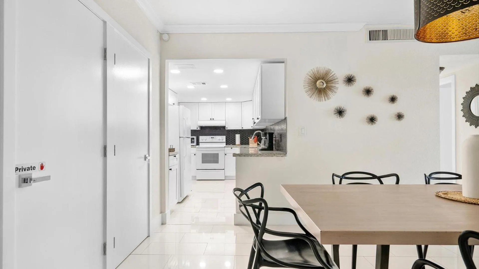 Kitchen or kitchenette in The Tides Ocean Luxury Suites