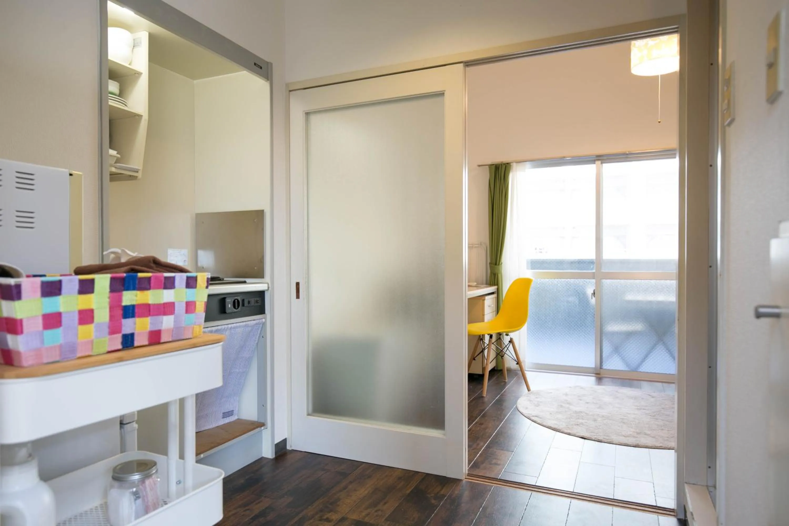 Living room, Bed in Wings Hakata