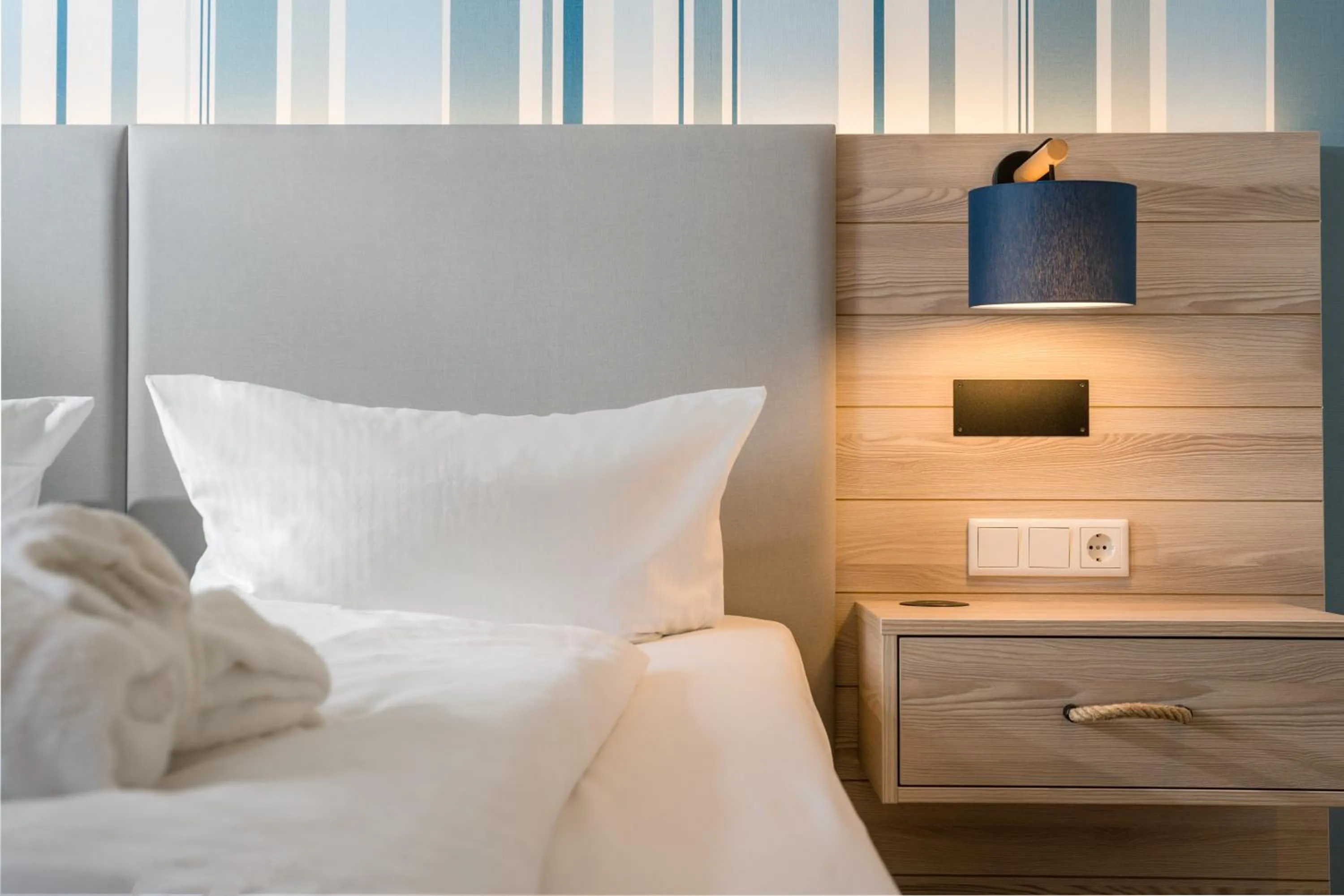 Decorative detail, Bed in Strandhotel Gerken