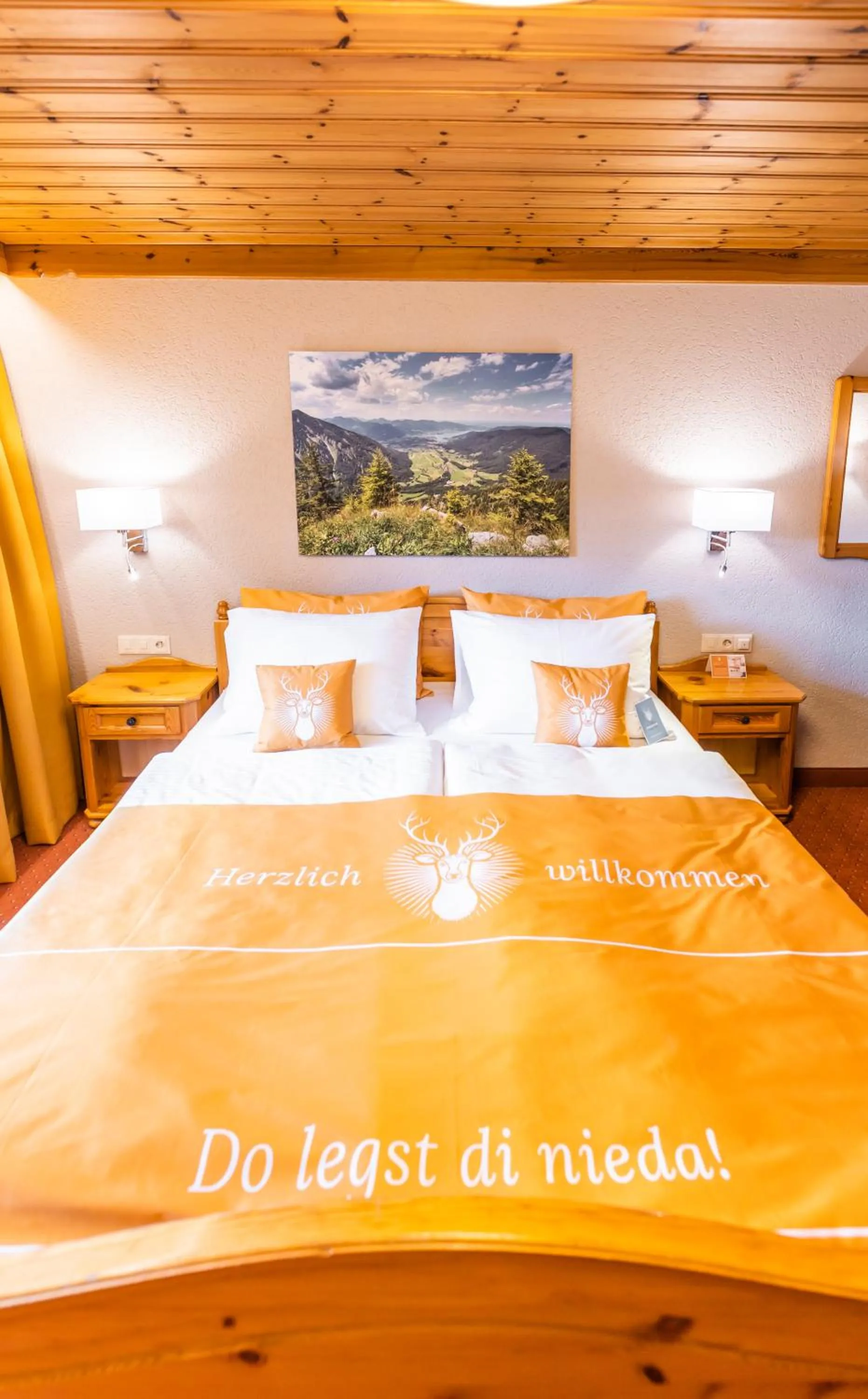 Bed in Hotel Hubertus Schliersee