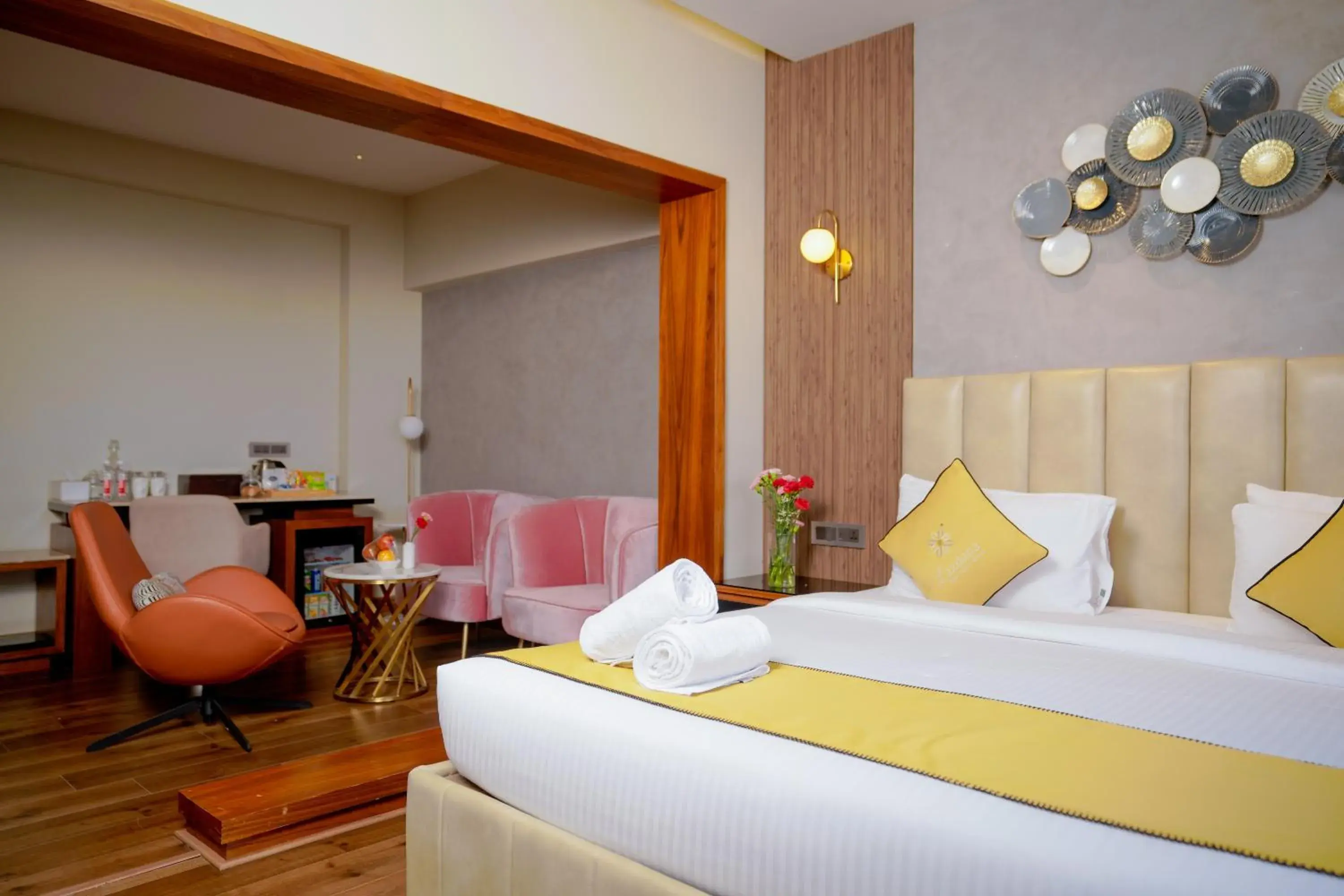 Bed in Lazdana Hotel Bangalore Bed in Lazdana Hotel Bangalore