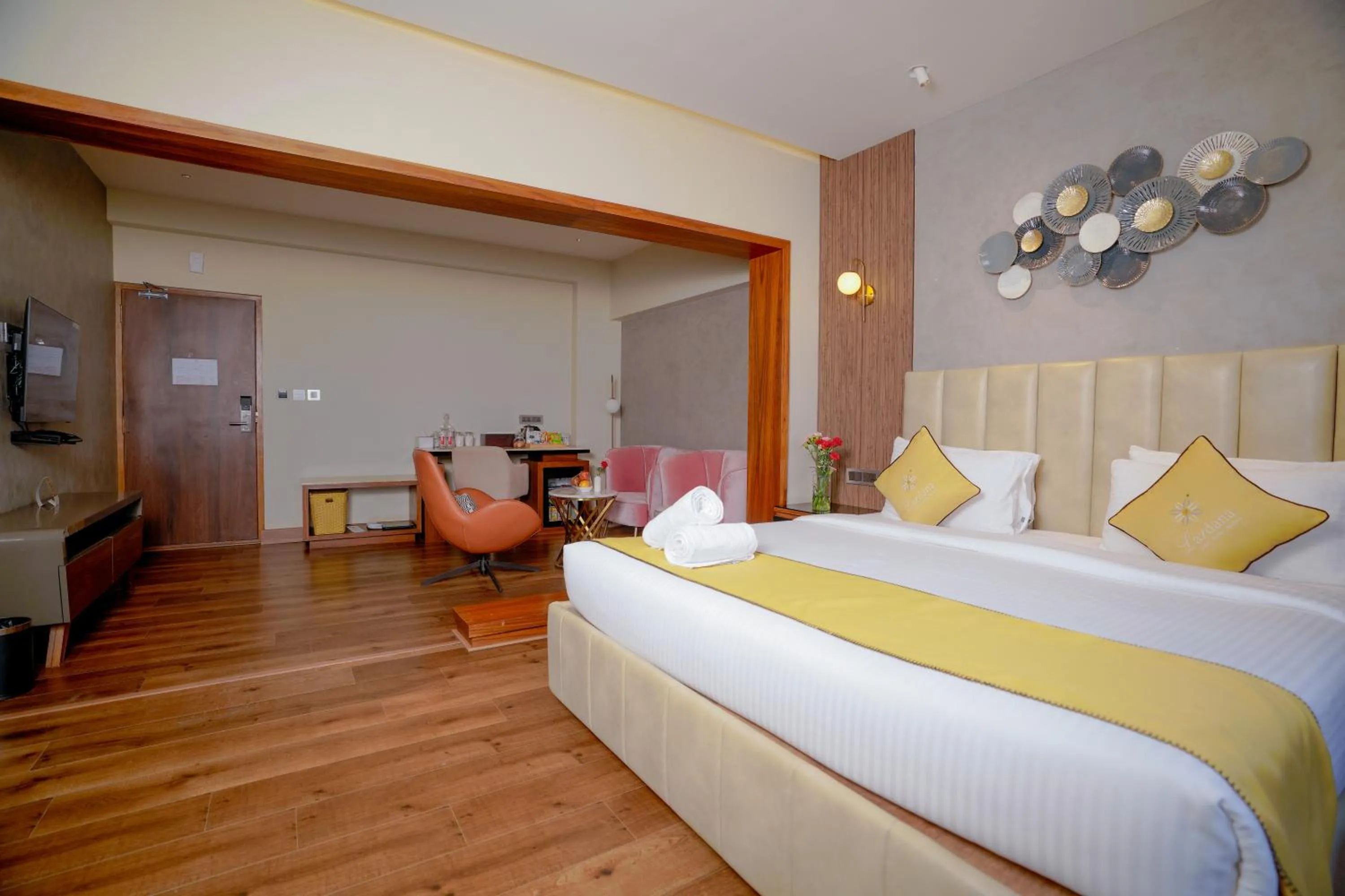 Photo of the whole room, Bed in Lazdana Hotel Bangalore