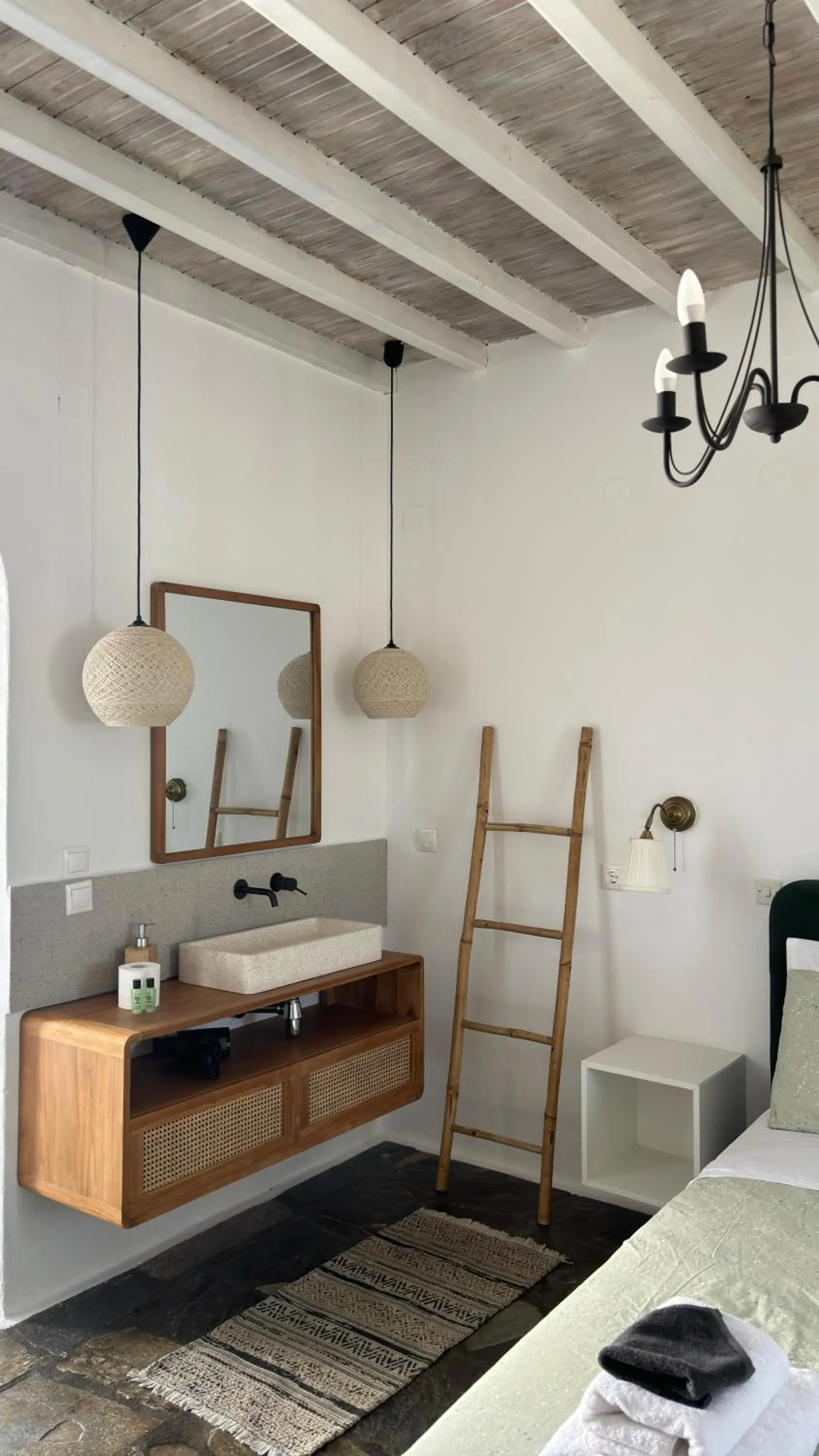 Bed in Vougli View Mykonos