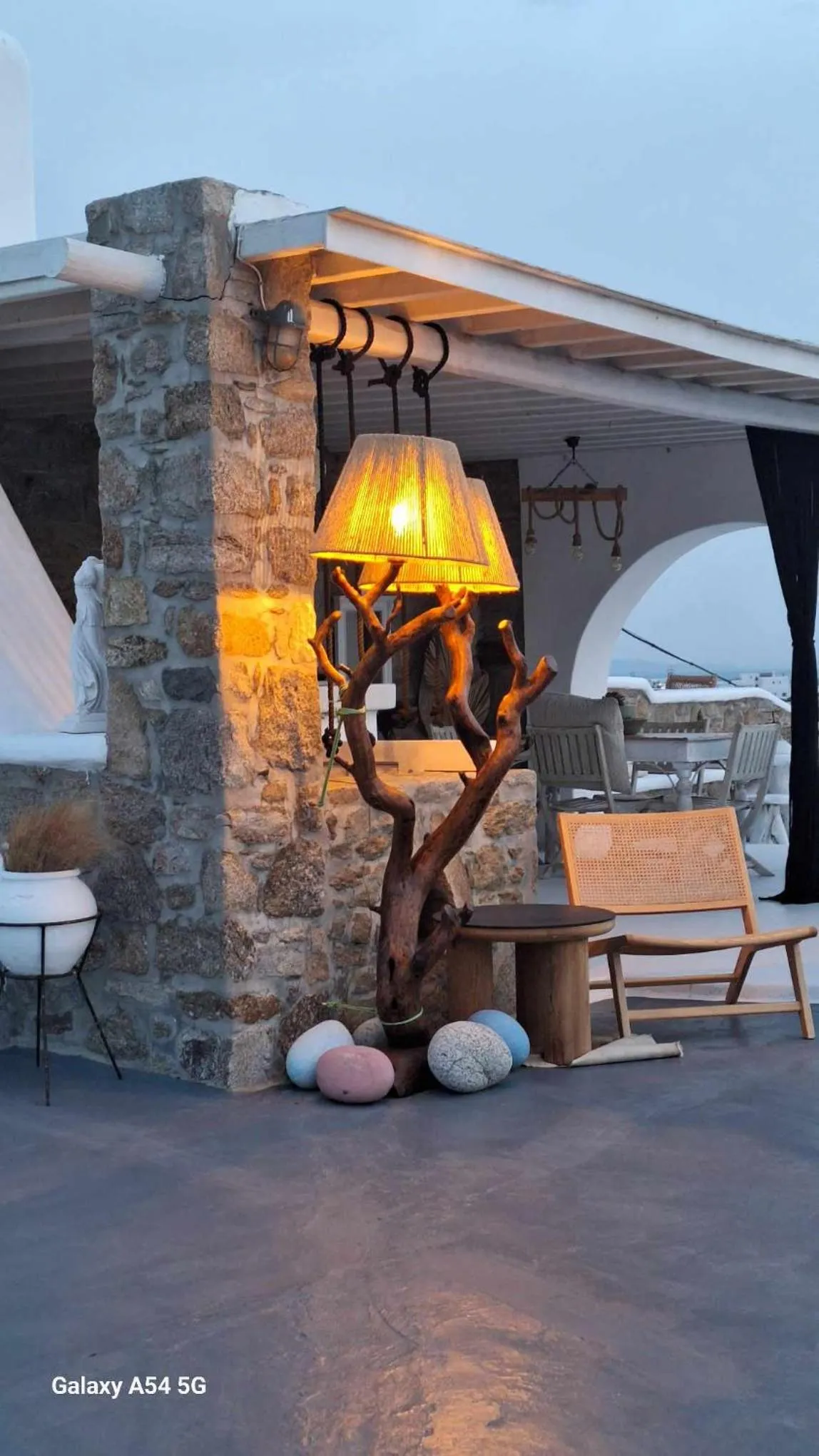 Patio in Vougli View Mykonos