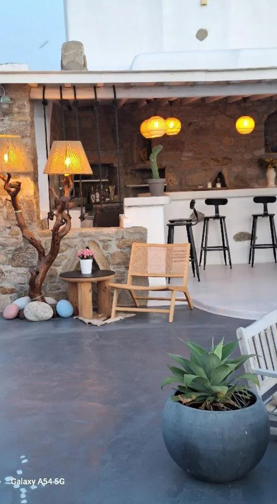 Patio in Vougli View Mykonos