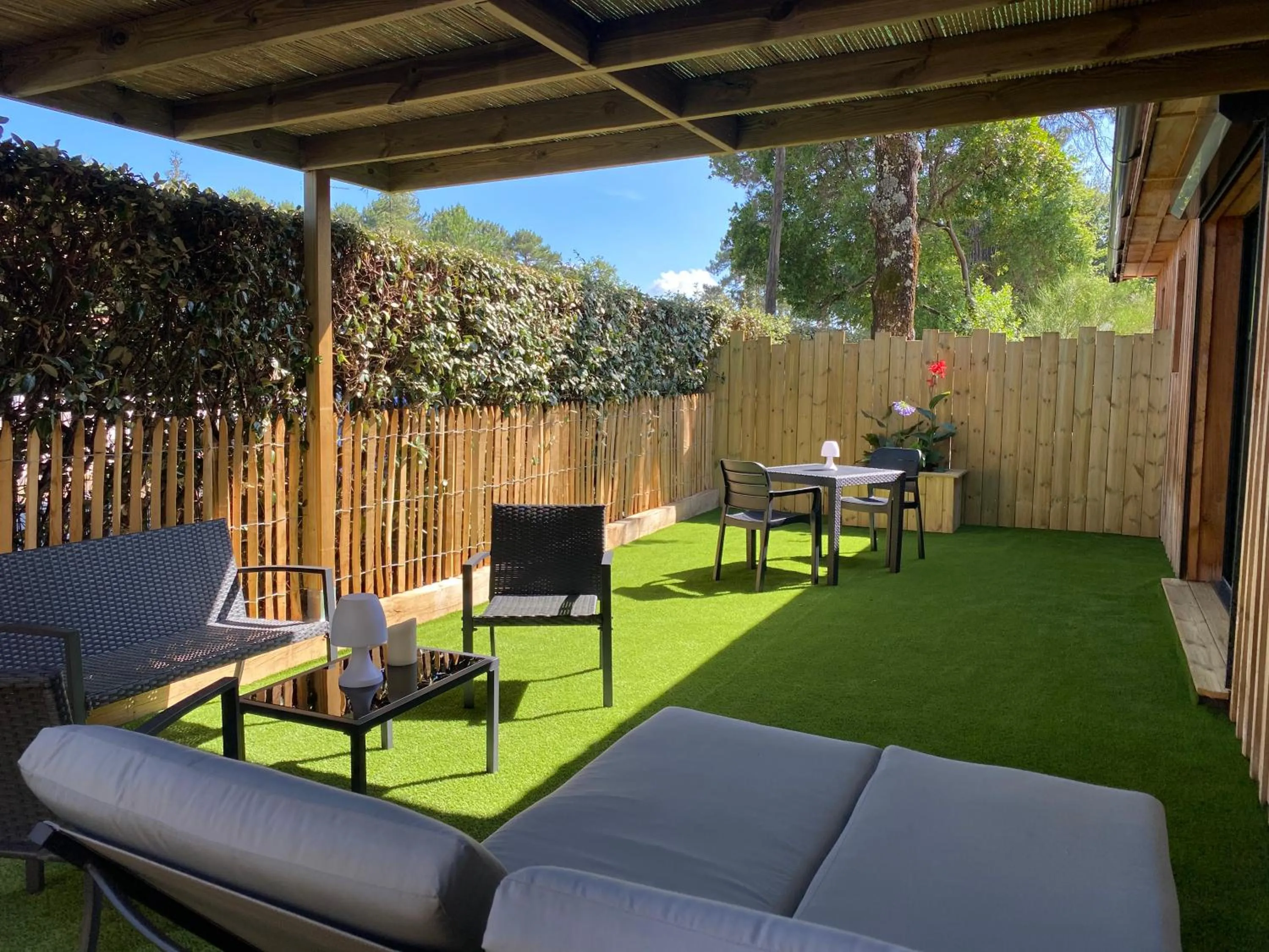 Patio in La Cabane d'Arès - chambre double PREMIUM