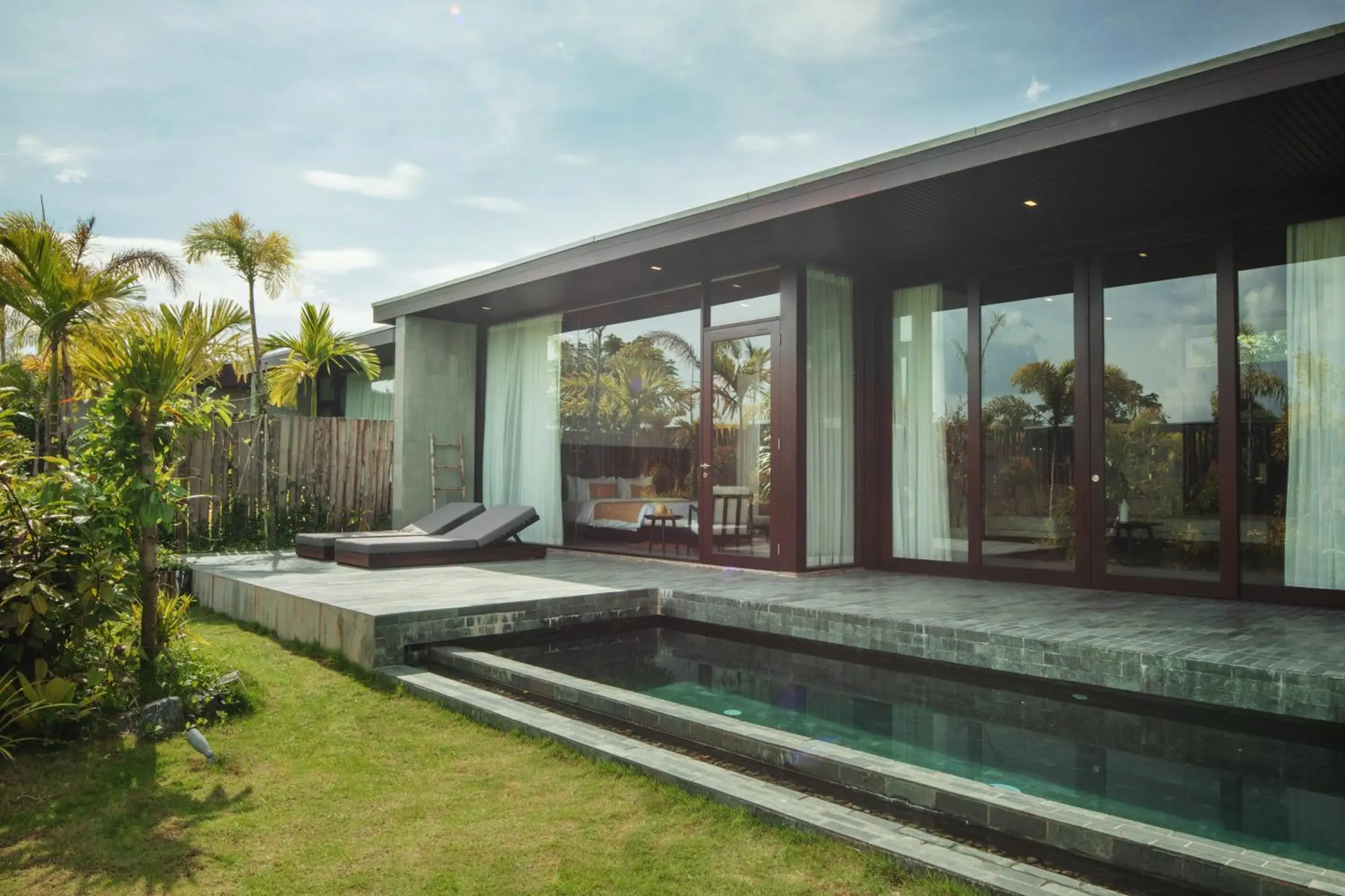 Pool view in Amber Kampot Pool view in Amber Kampot