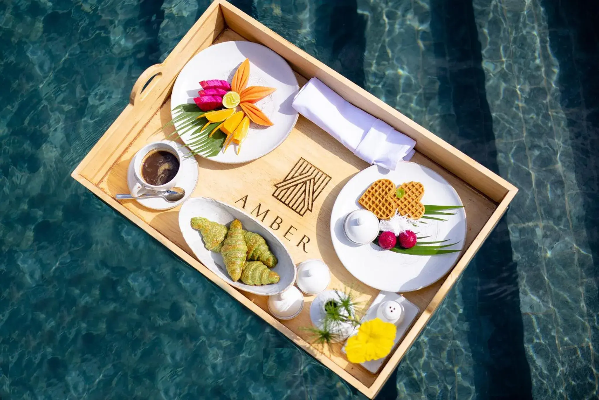 Buffet breakfast in Amber Kampot Buffet breakfast in Amber Kampot