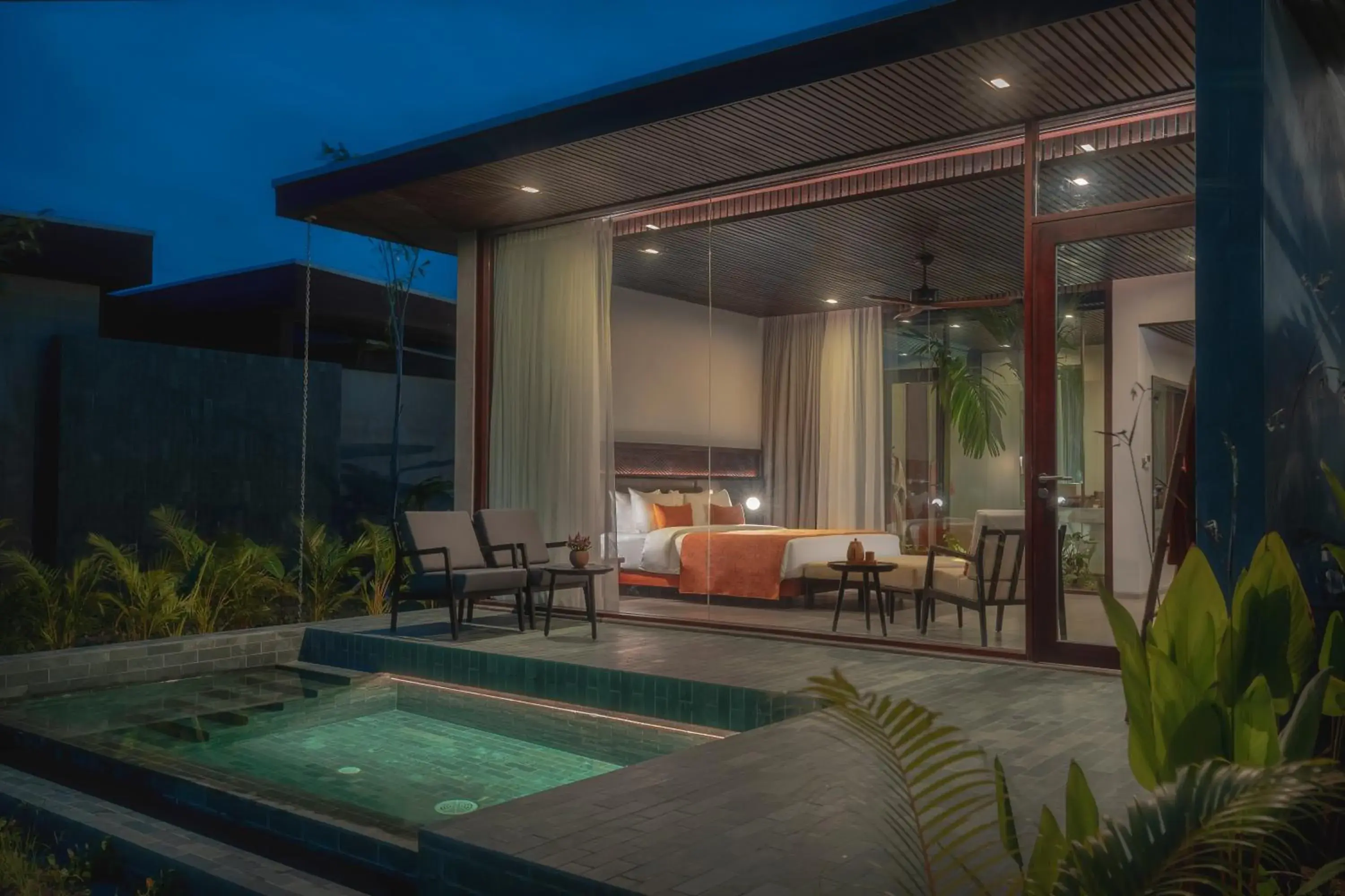 Pool view in Amber Kampot Pool view in Amber Kampot