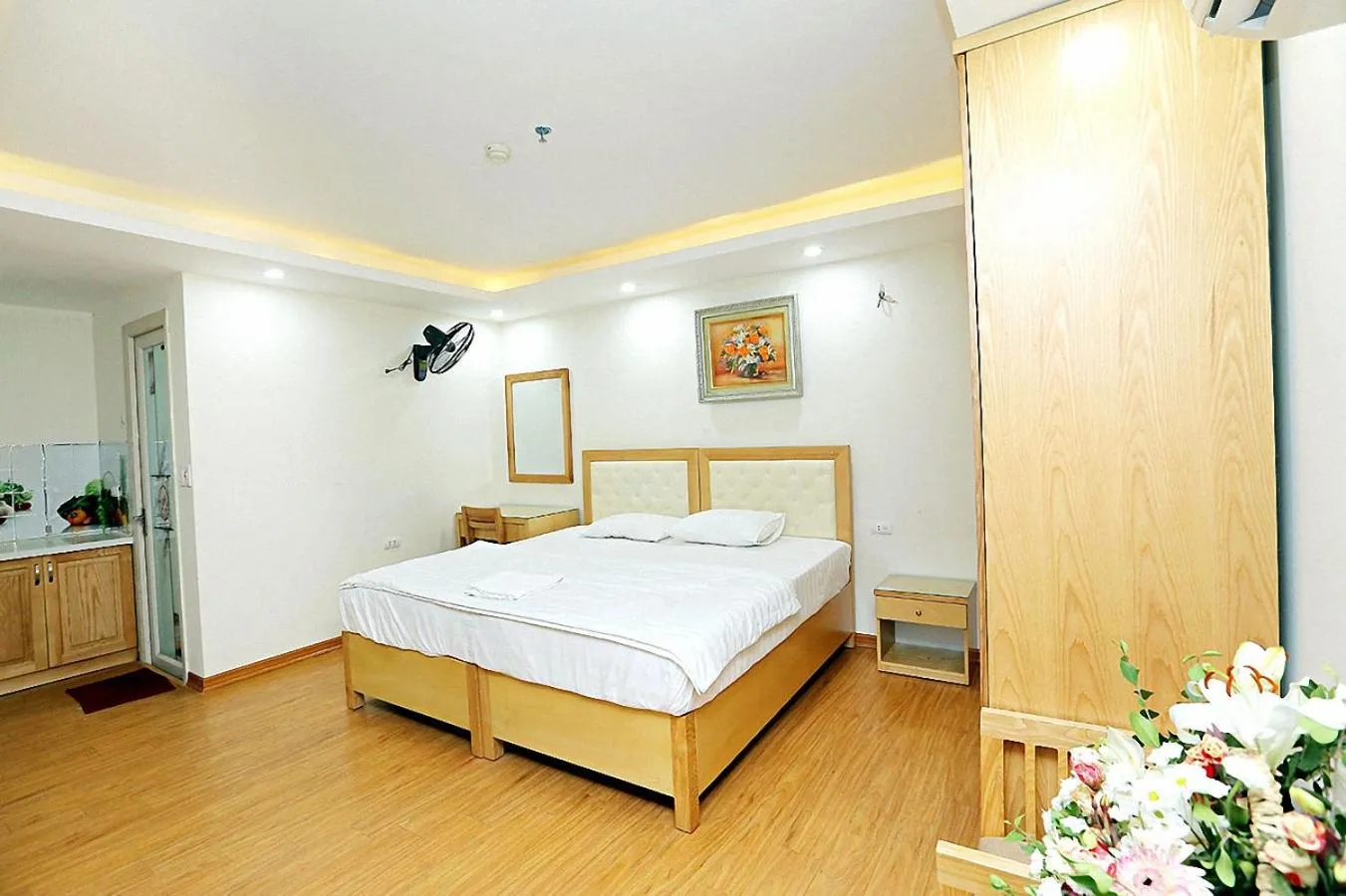 Bed in Galaxy Hanoi Hotel & Apartment - 12 ngõ 80 Trần Duy Hưng