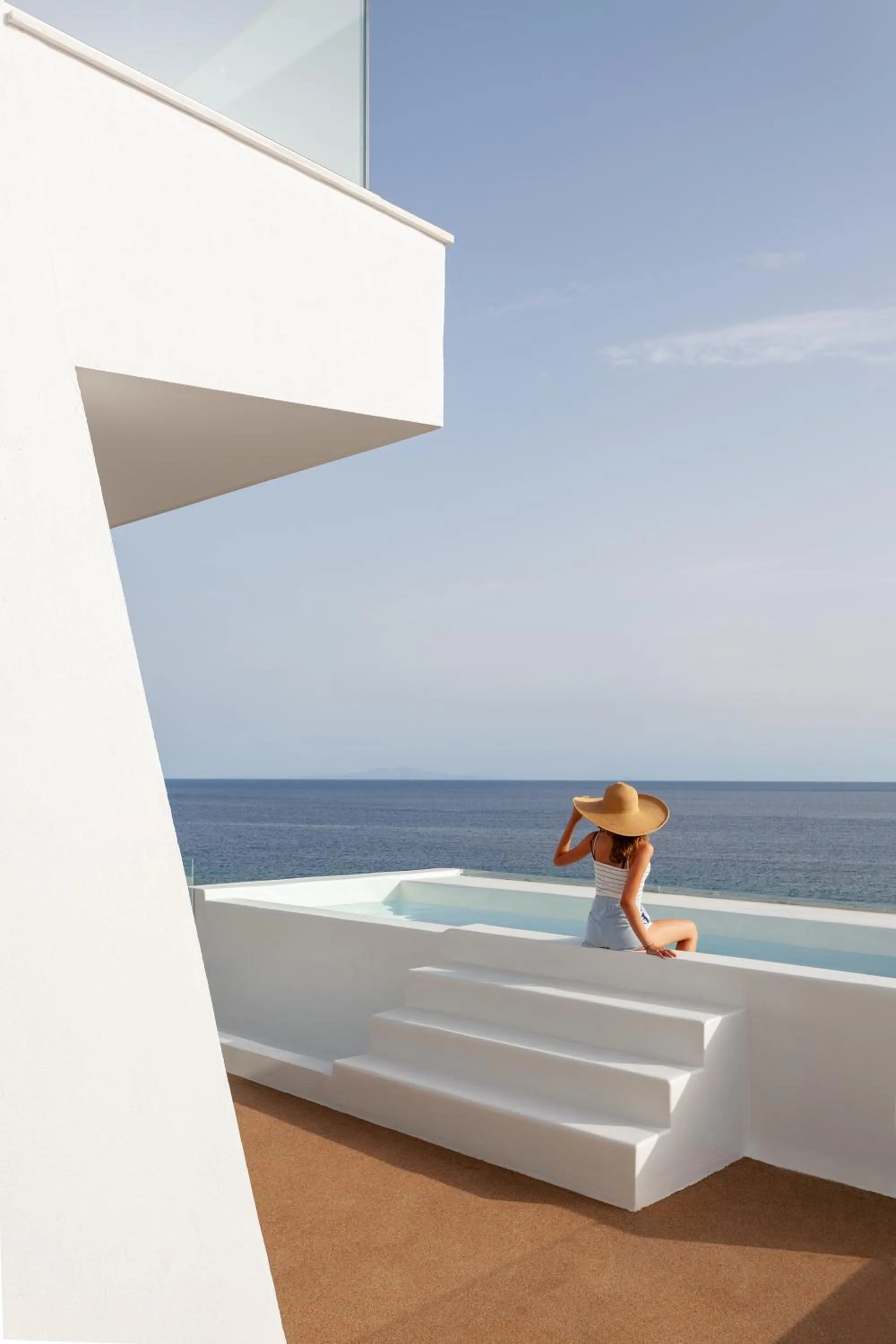 Pool view in Infinity View Hotel Tinos