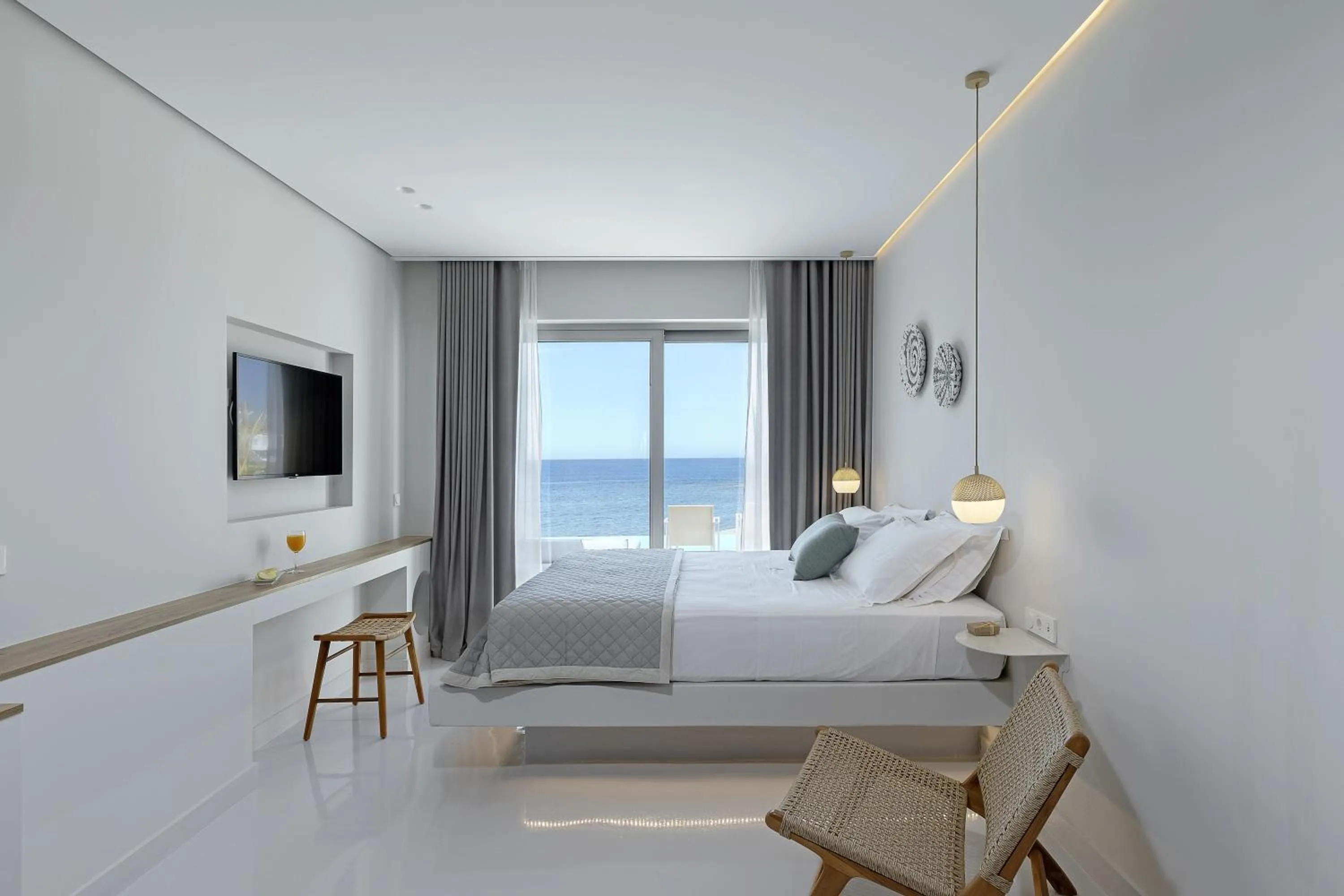 Bedroom, Bed in Infinity View Hotel Tinos